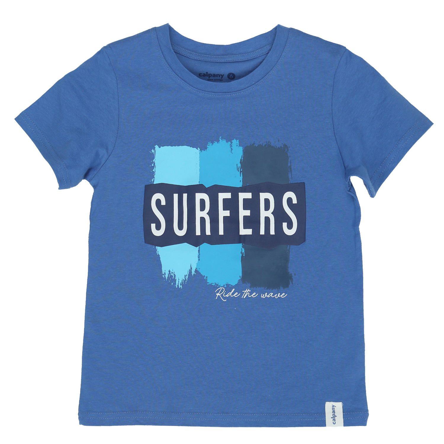 Polera M/C Niño Surfers Celeste-0