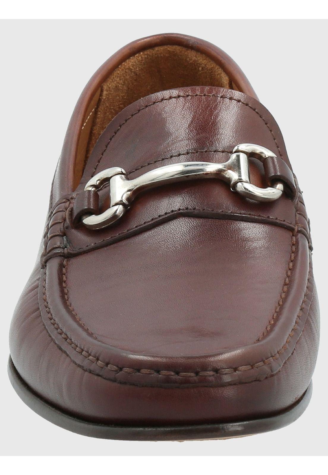 Mocasín Cuero Hombre Spello Café Oscuro-3