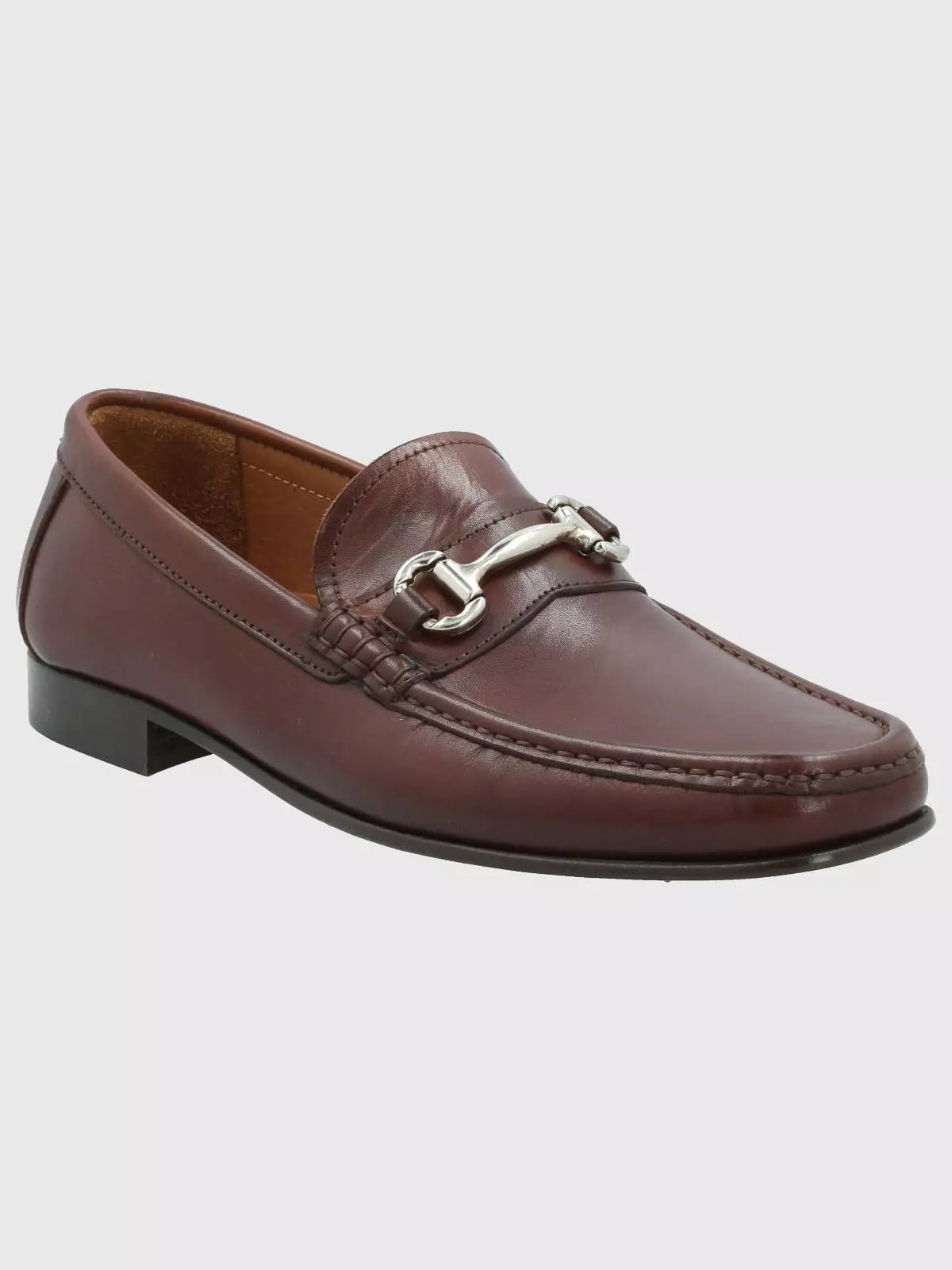 Mocasín Cuero Hombre Spello Café Oscuro-0