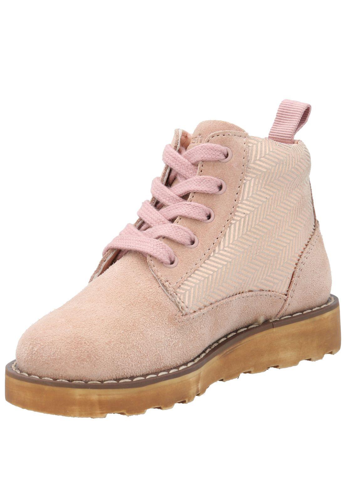 Botín Cuero Niña Fallbroke Rosado-4