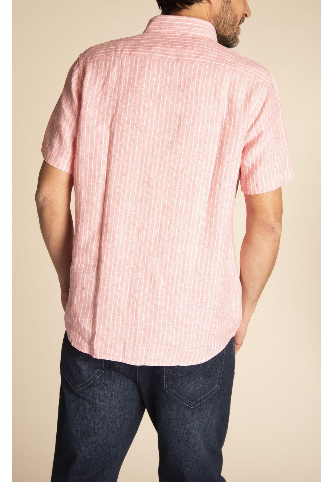 Camisa Lino Orgánico Hombre Stripeshrt Multi-6