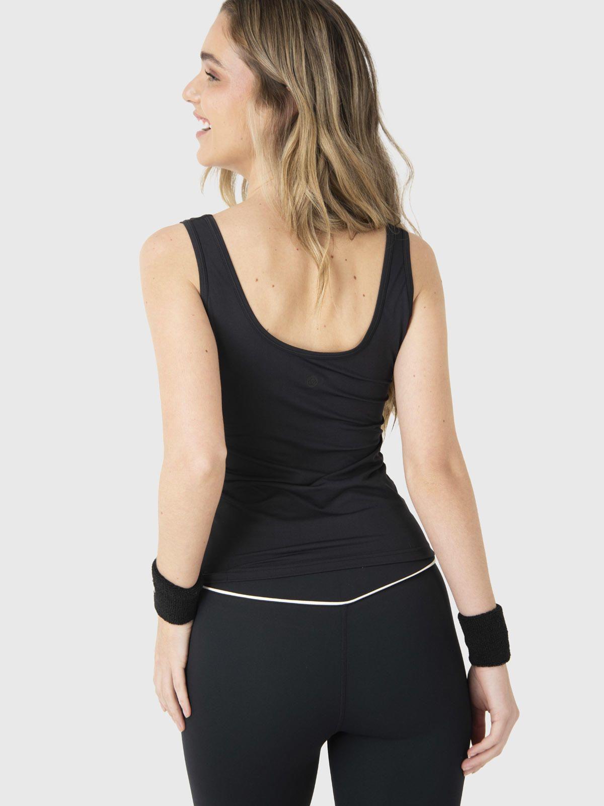 Polera Sin Mangas Mujer Tank Seamless Negro-4