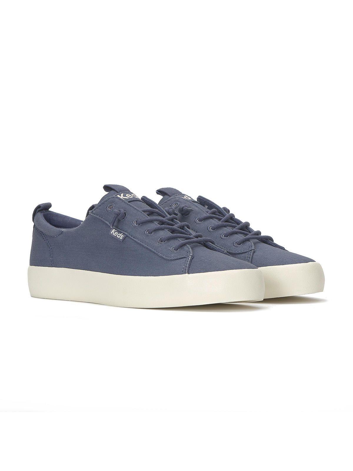 Zapatilla Textil Mujer Kickback Azul Marino-1