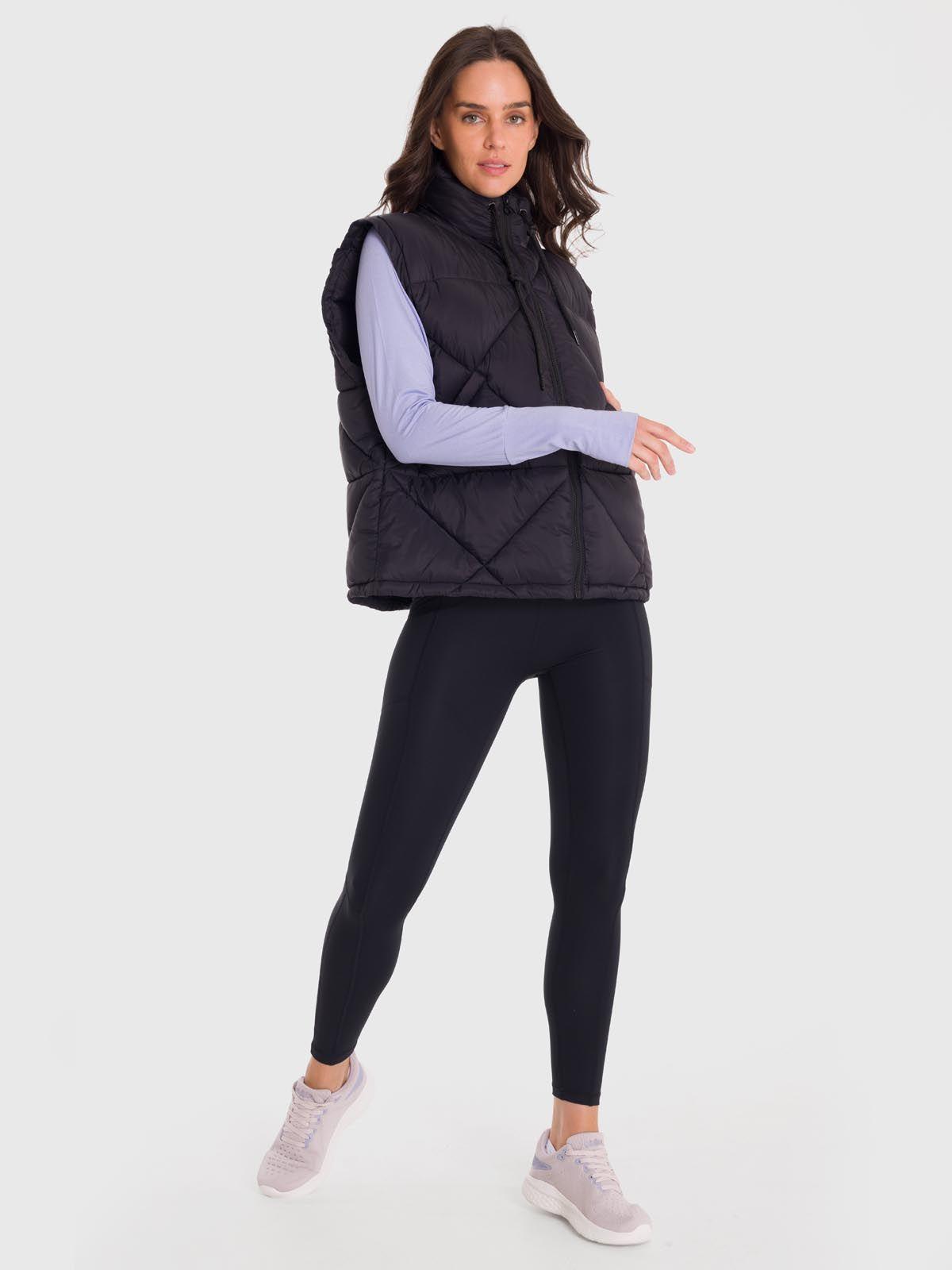 Parka Mujer Vest Quilted Negra-1