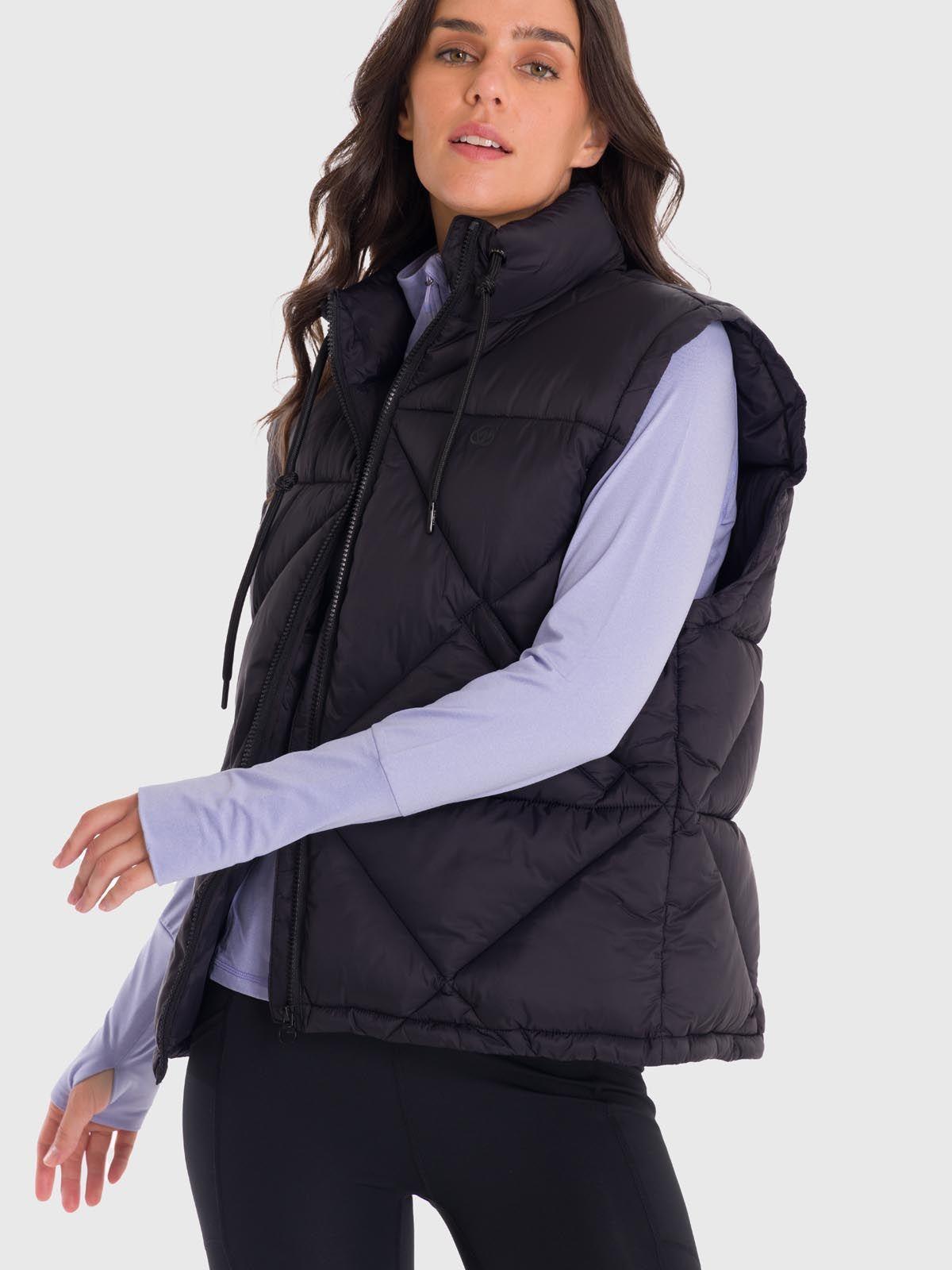 Parka Mujer Vest Quilted Negra-2