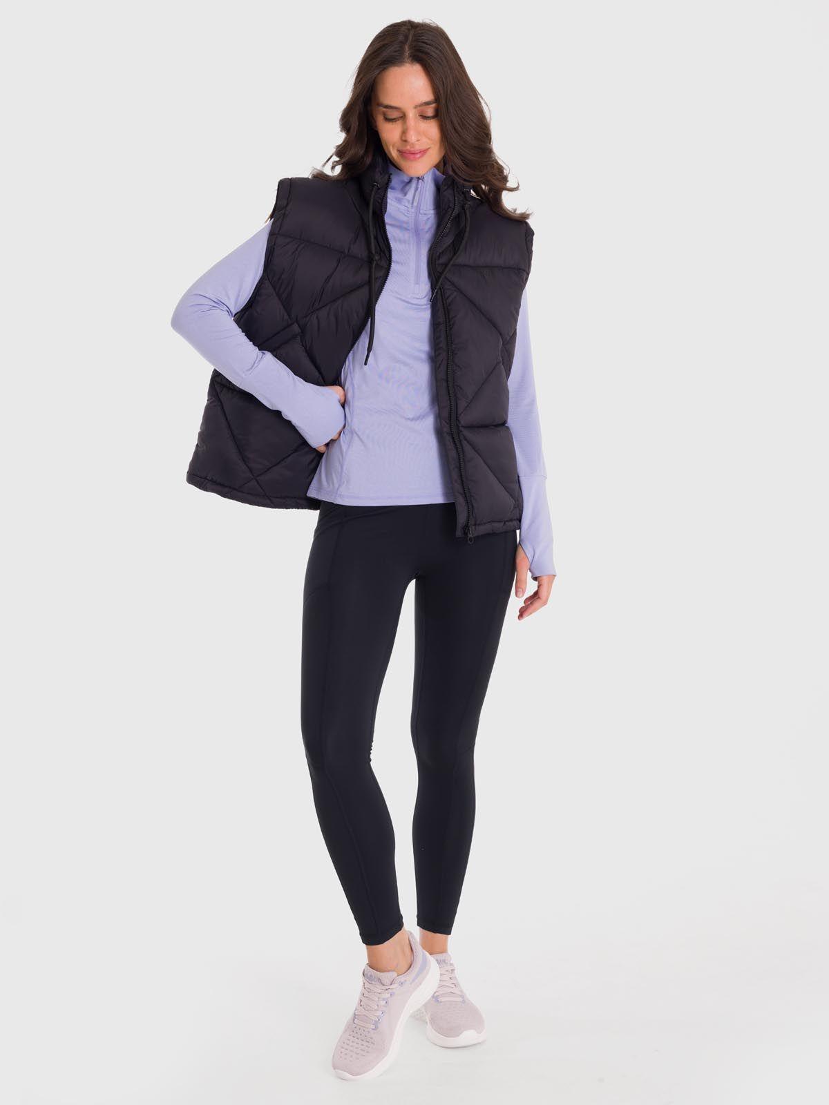 Parka Mujer Vest Quilted Negra-4
