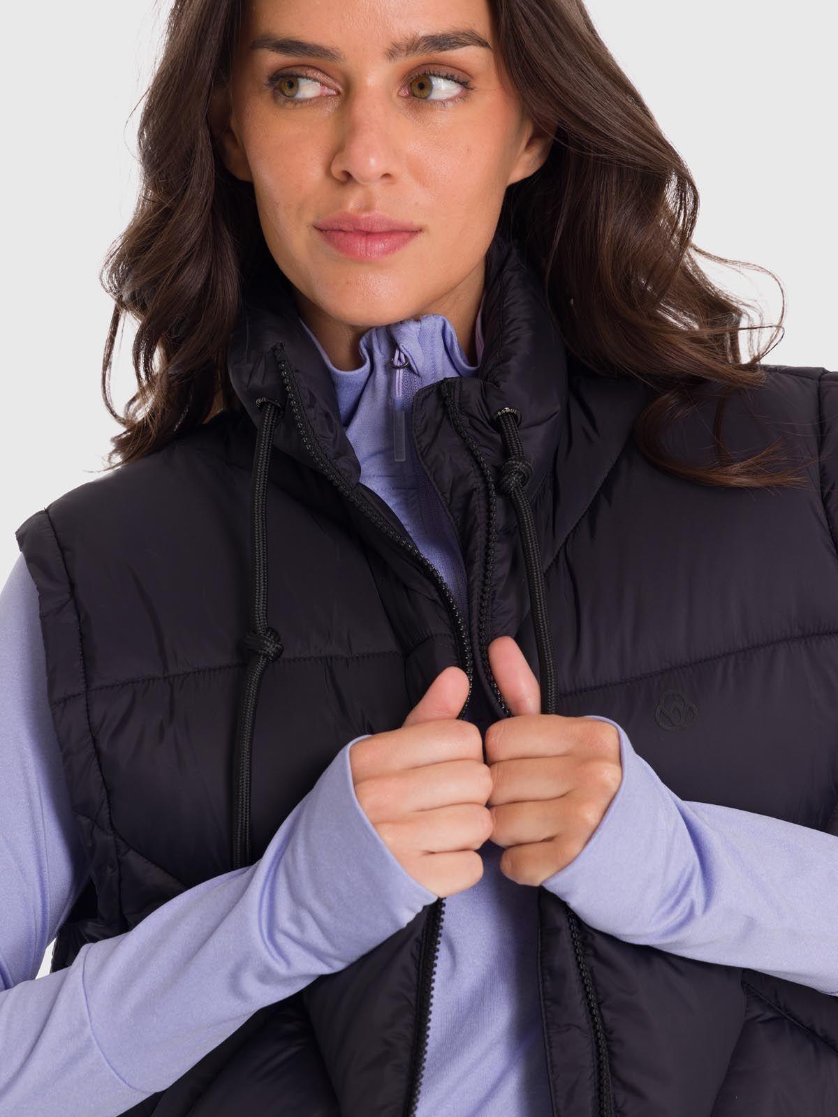 Parka Mujer Vest Quilted Negra-5