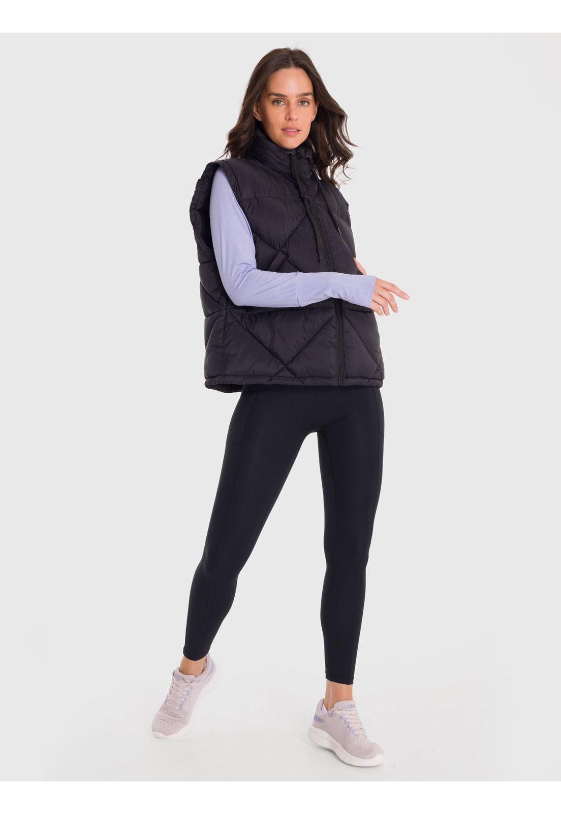 Parka Mujer Vest Quilted Negra-1