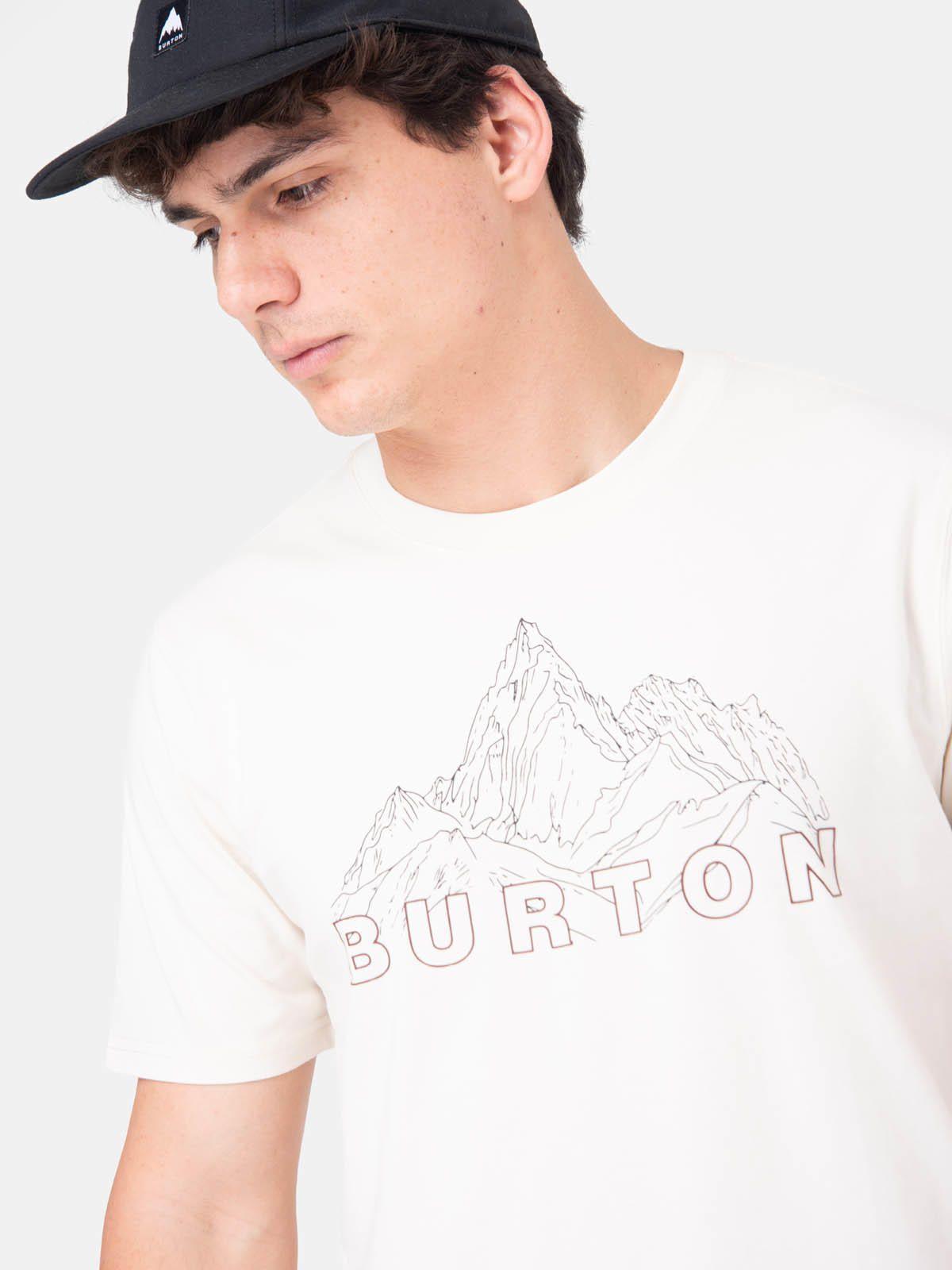 Polera M/C Hombre Mountain Stamp Blanco -3