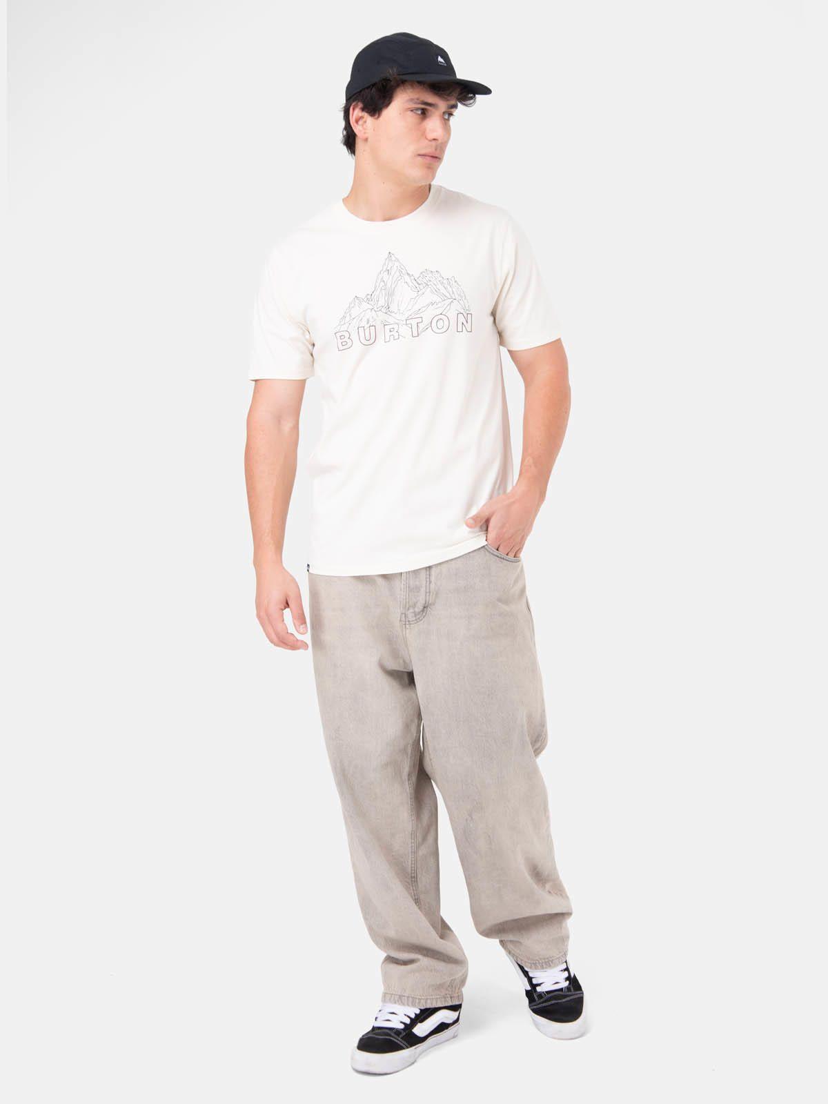 Polera M/C Hombre Mountain Stamp Blanco -4