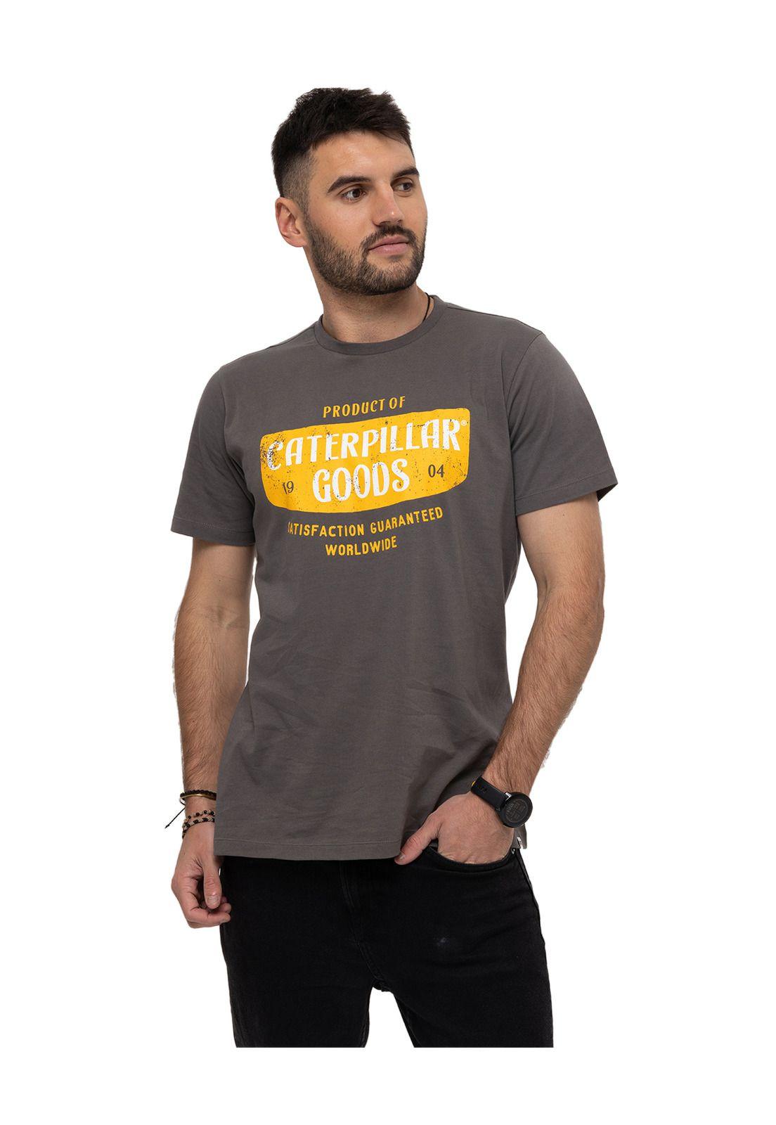 Polera M/C Retro Sport Graphic Gris Hombre-1