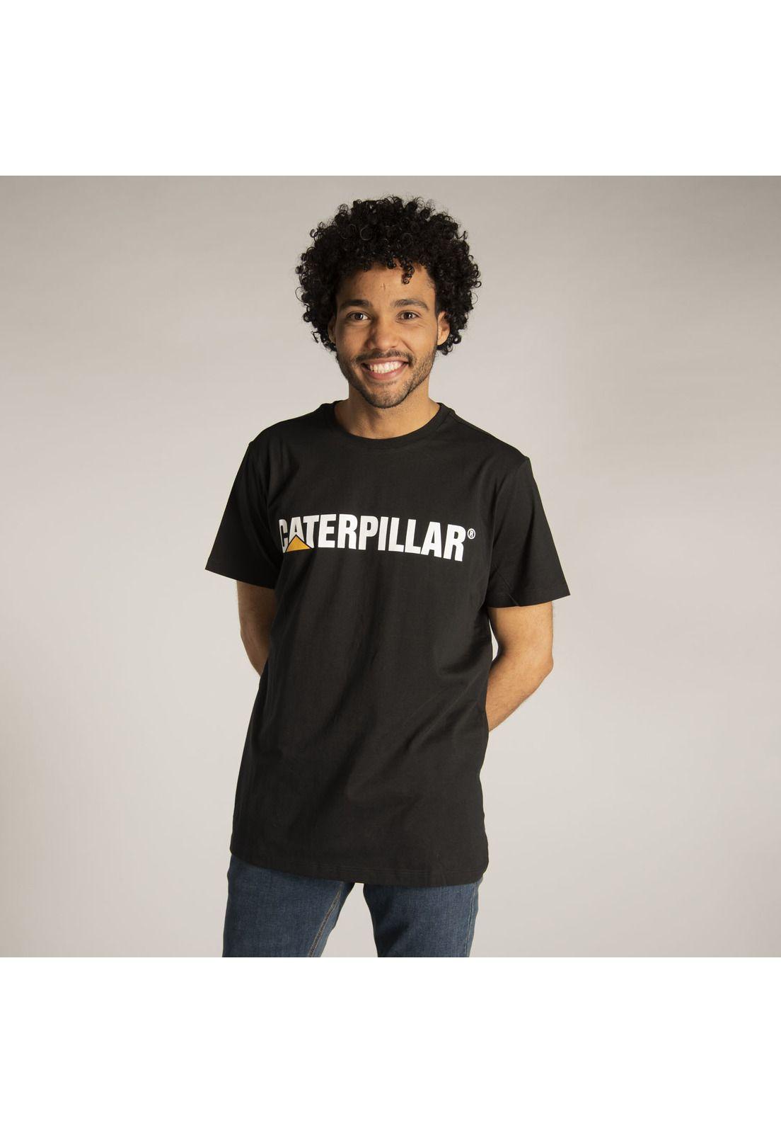 Polera M/C Hombre Caterpillar Logo Tee Negro-0