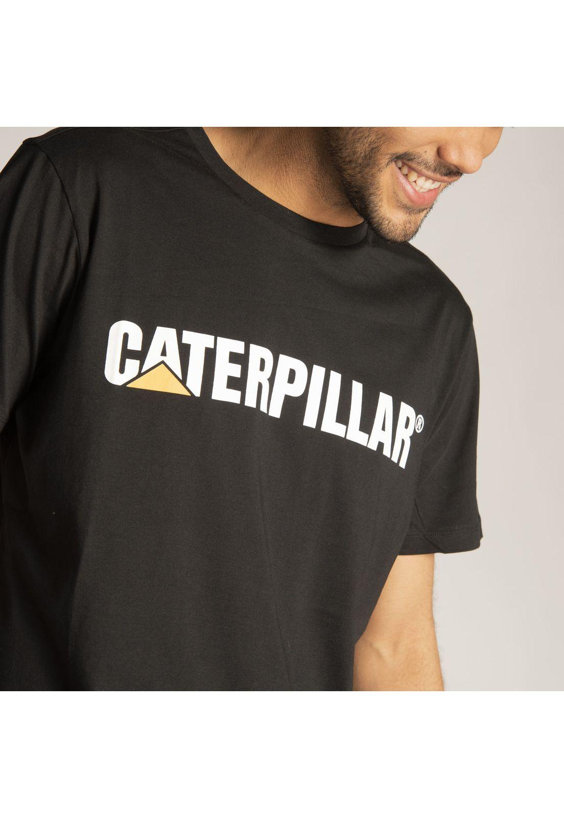 Polera M/C Hombre Caterpillar Logo Tee Negro-4