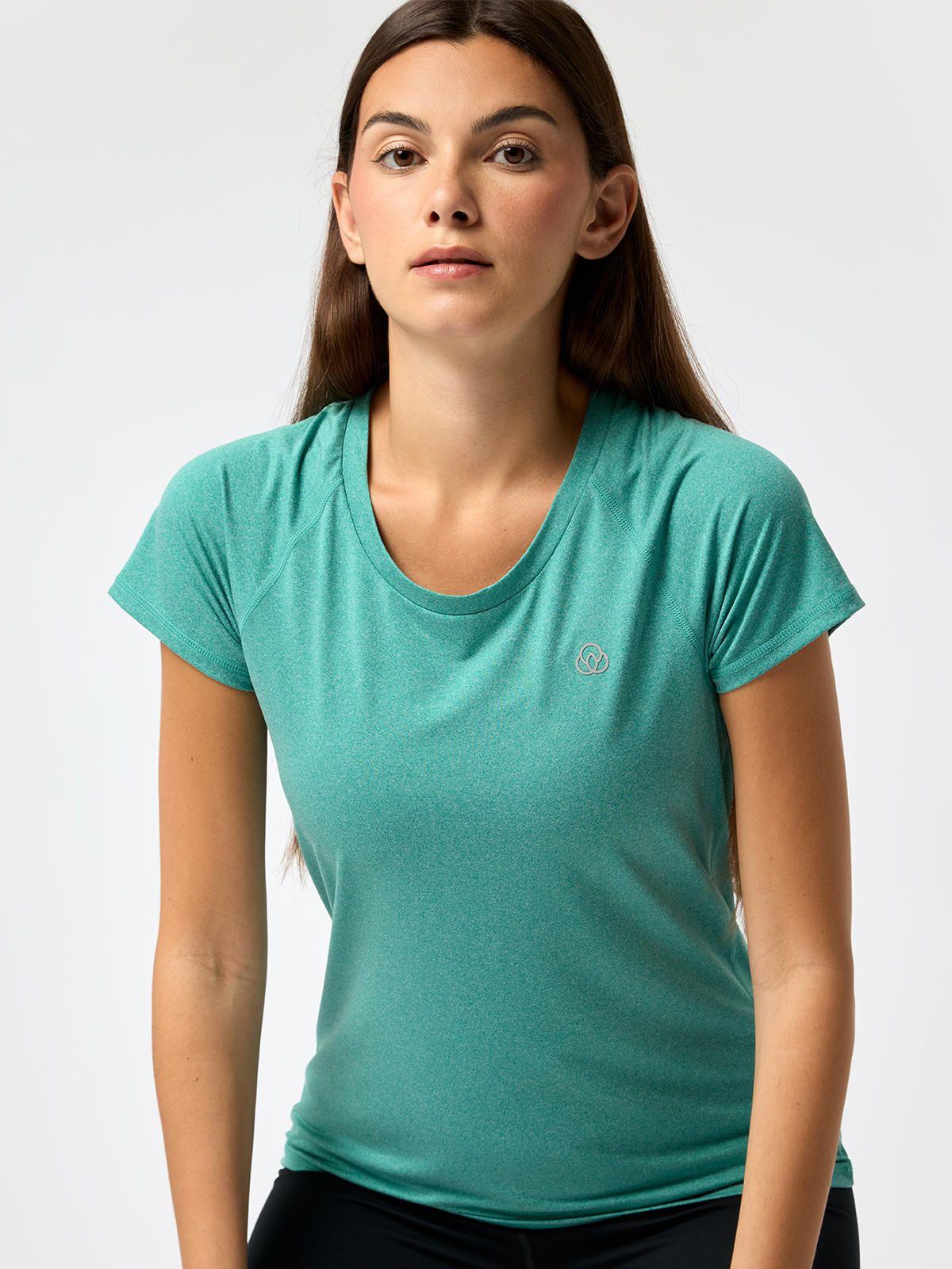 Polera Round Neck Rec Verde Mujer-0