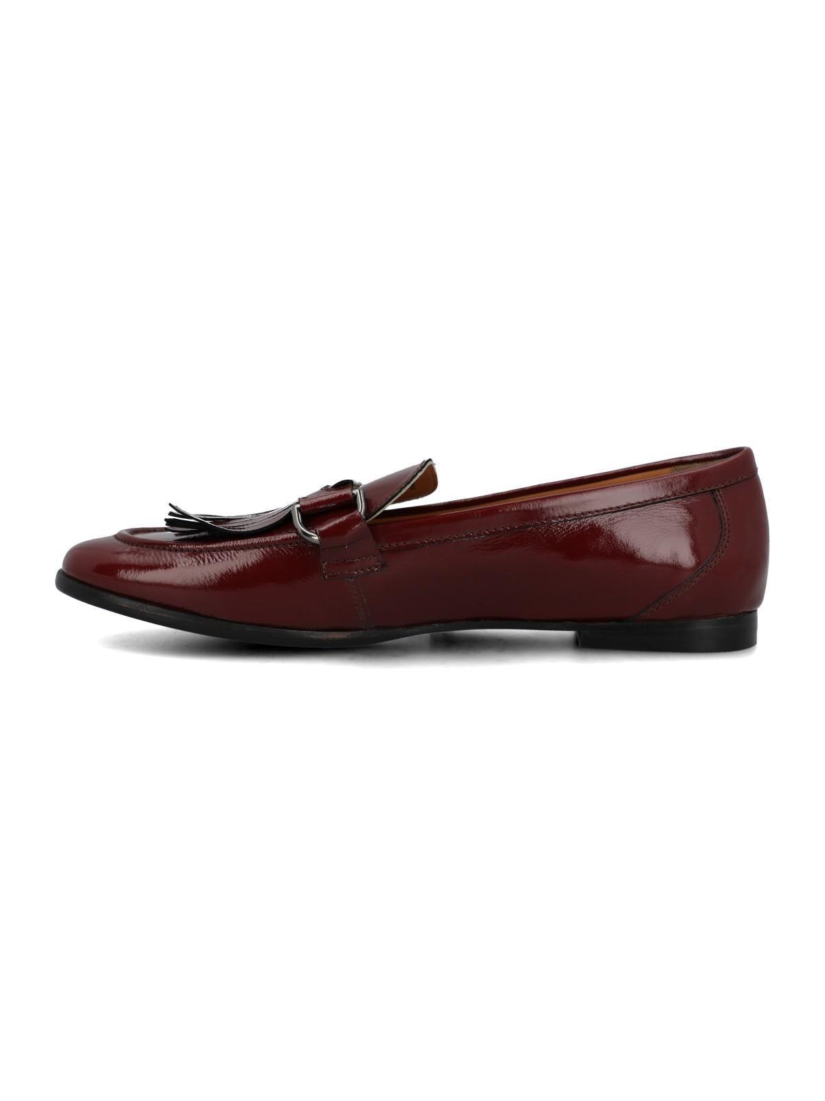 Mocasin Cuero Mujer Taling Burdeo-4