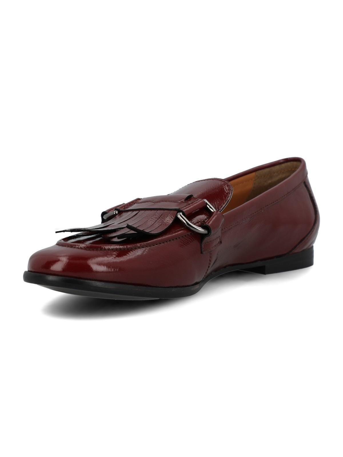 Mocasin Cuero Mujer Taling Burdeo-5