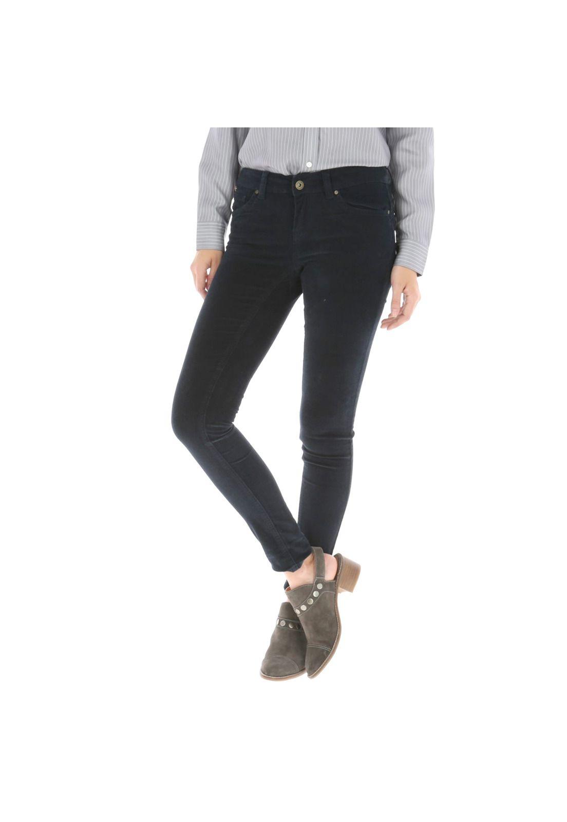 Pantalón Mujer Algodón Gamal Azul Petróleo-0