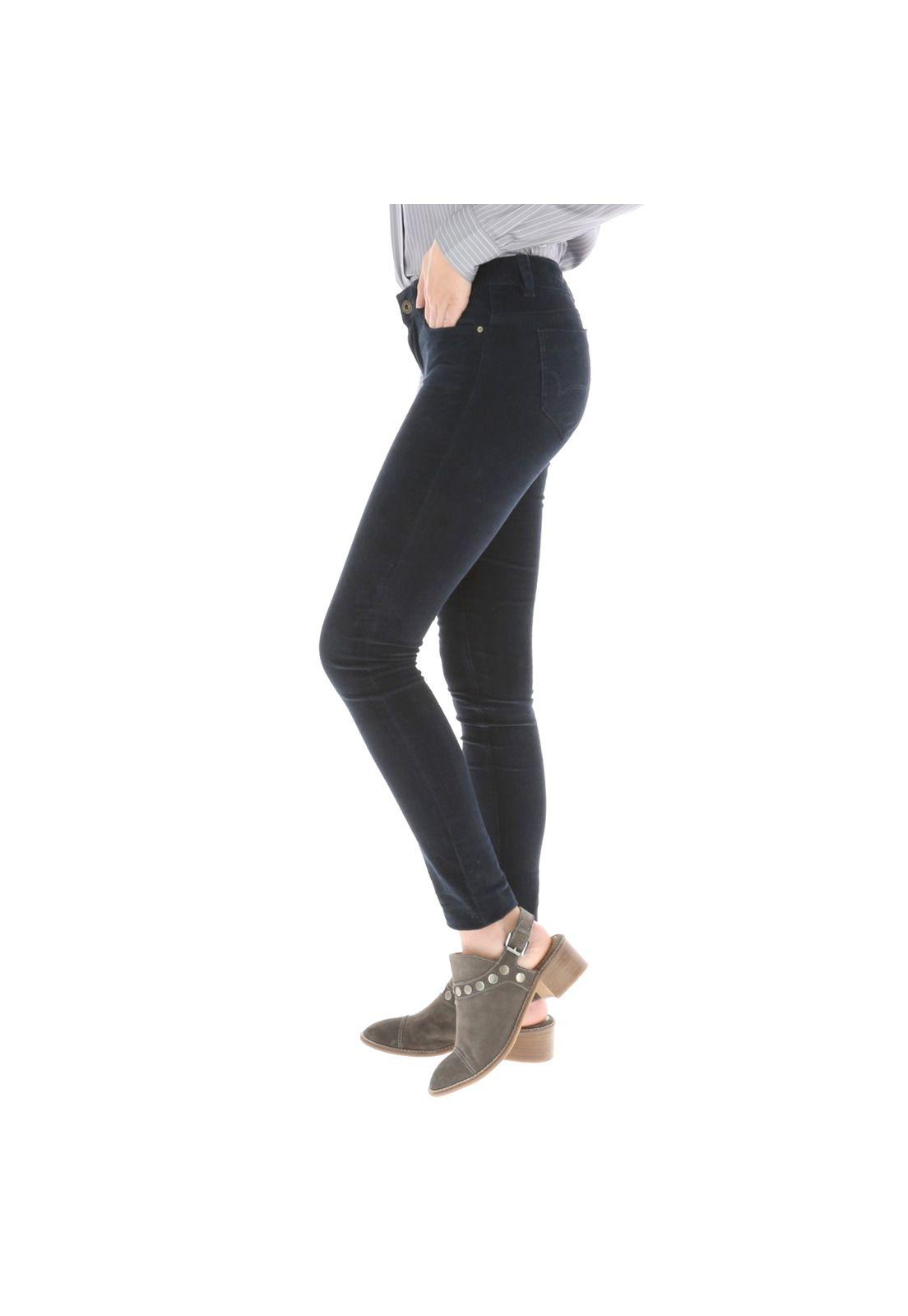 Pantalón Mujer Algodón Gamal Azul Petróleo-2