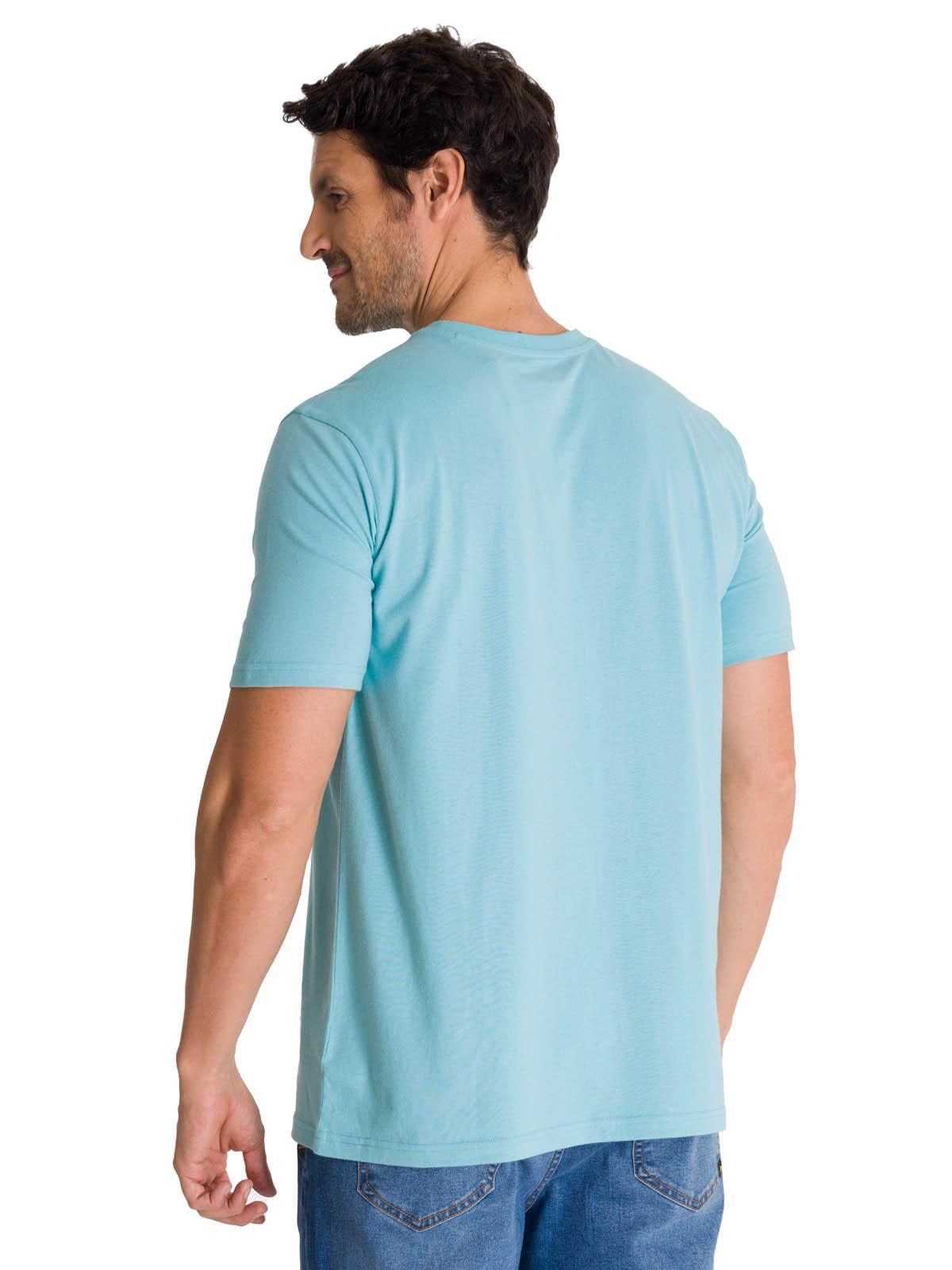 Polera Manga Corta Hombre Logoerpillar Celeste-3