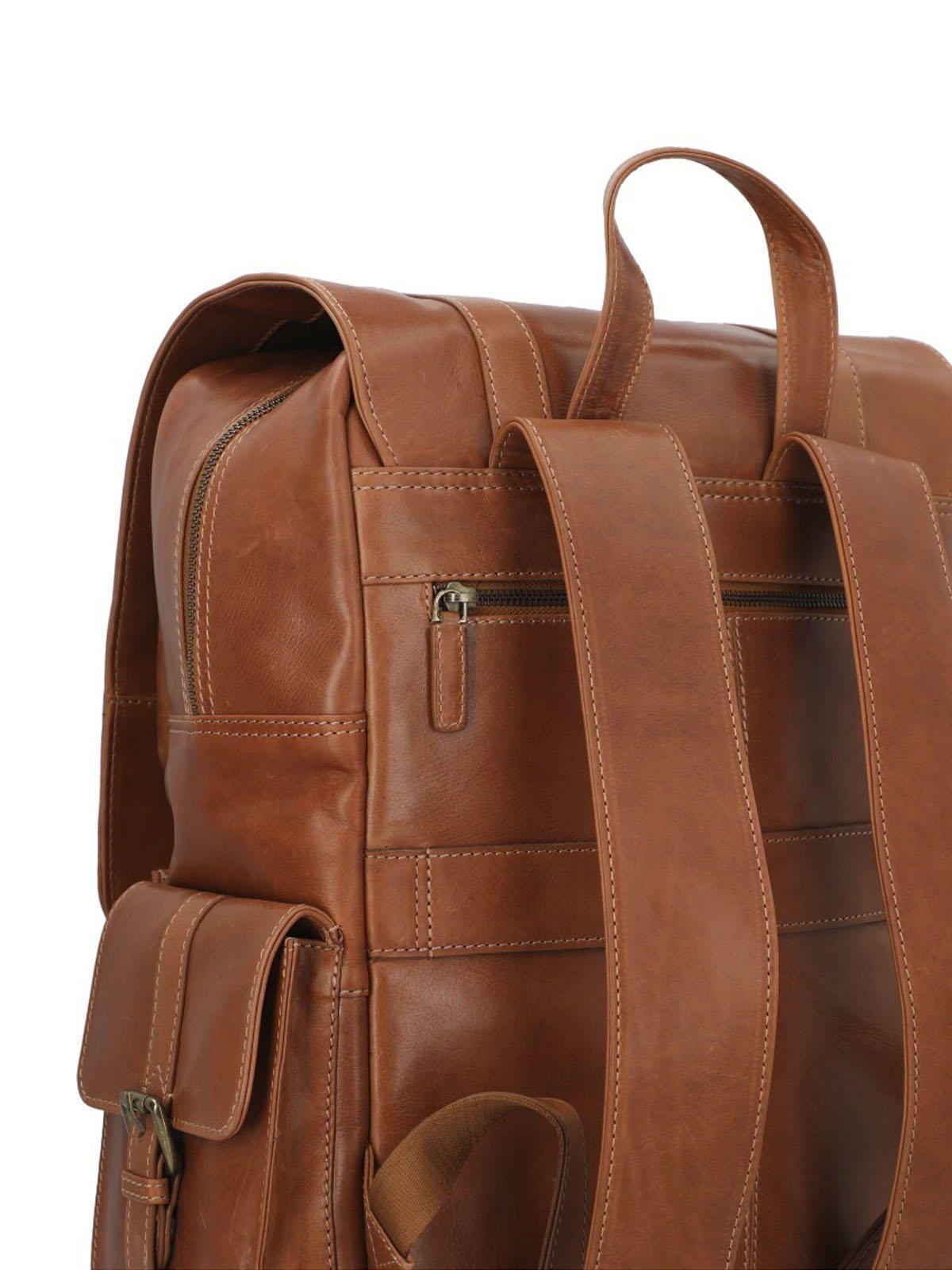 Mochila Cuero Hombre Om Geoff Back Caramelo-5