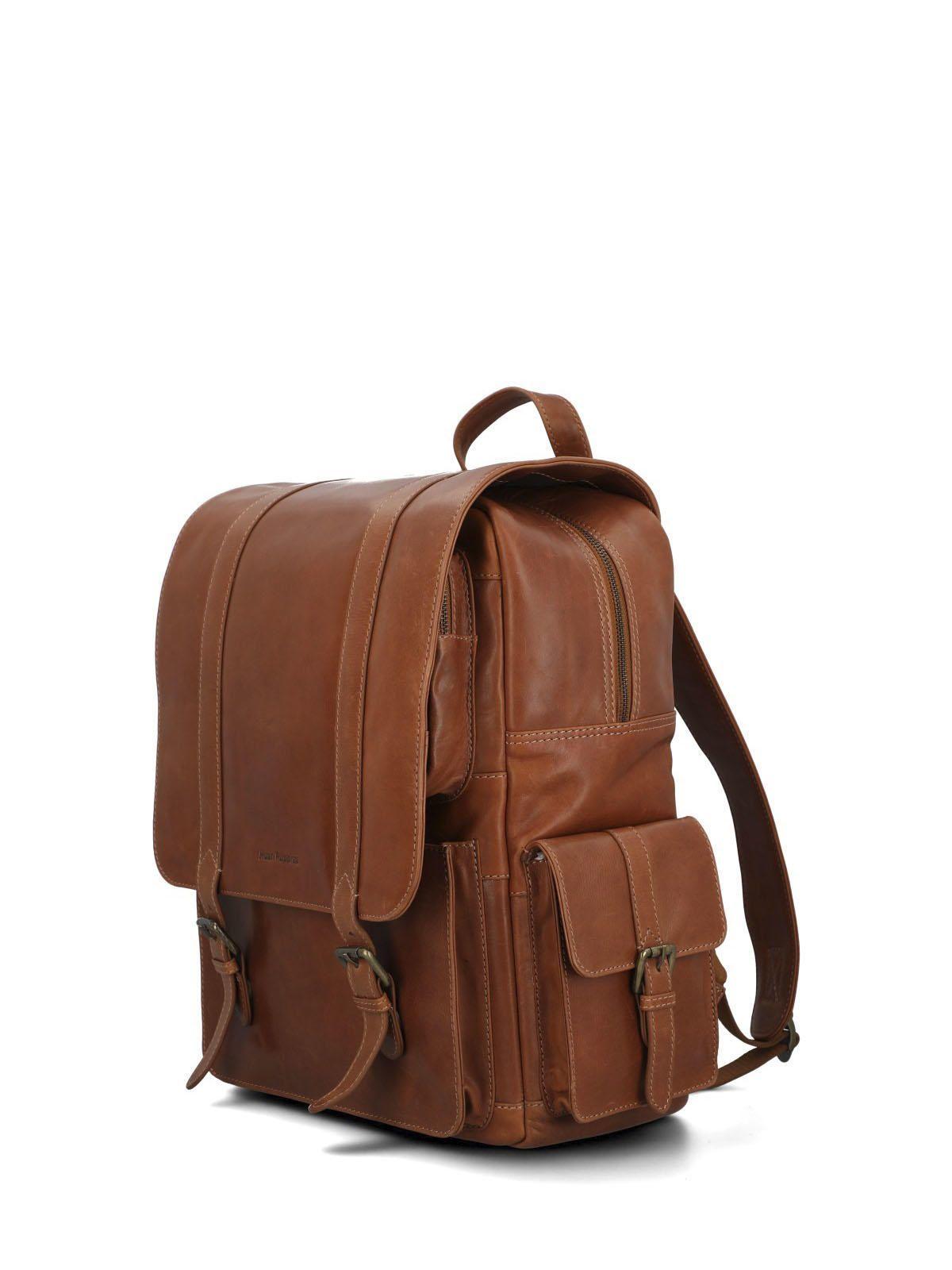 Mochila Cuero Hombre Om Geoff Back Caramelo-1