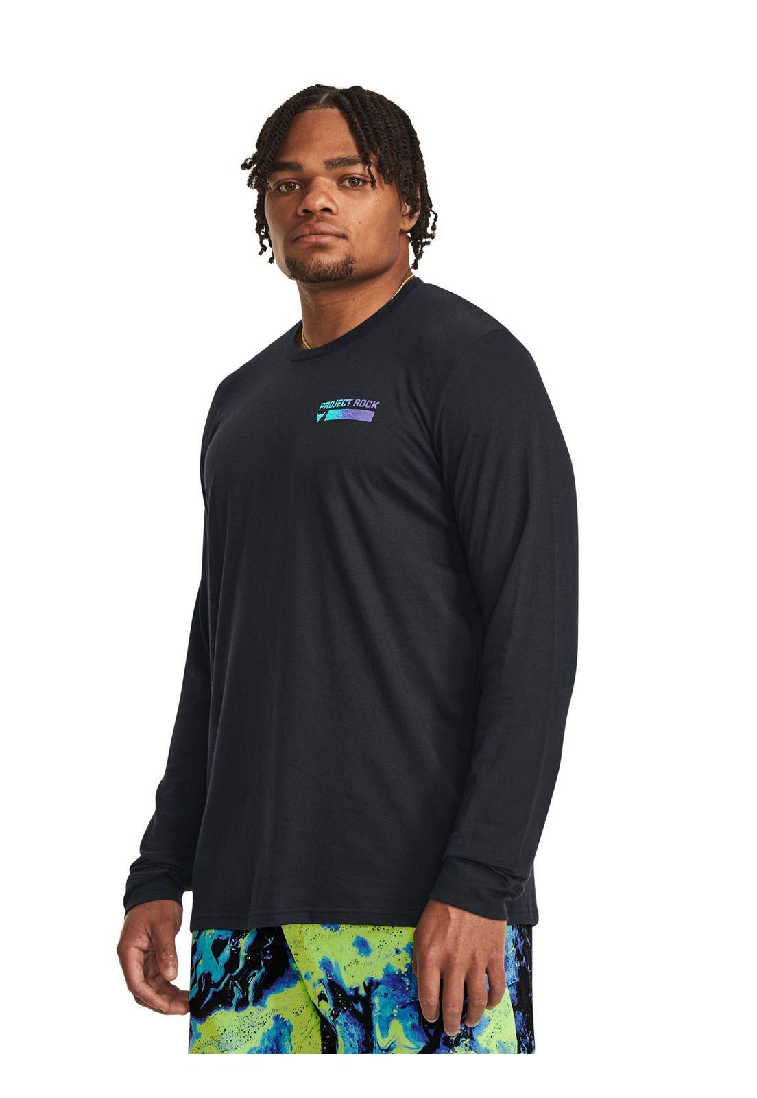 Polera manga larga Prjct Rock hombre Negro-3