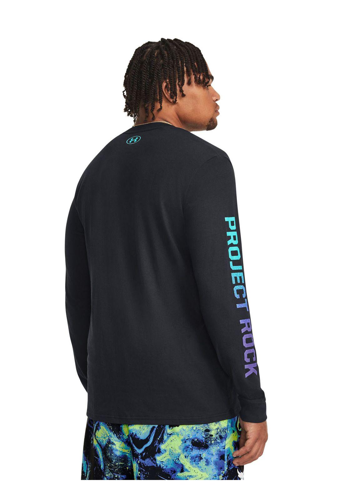 Polera manga larga Prjct Rock hombre Negro-4