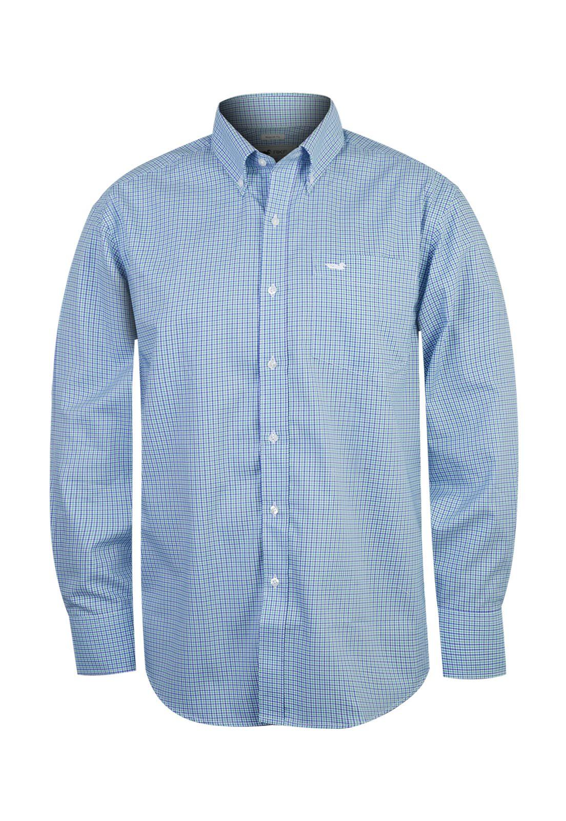 Camisa EasyIron Hombre Cuello Button-Down Azul-1