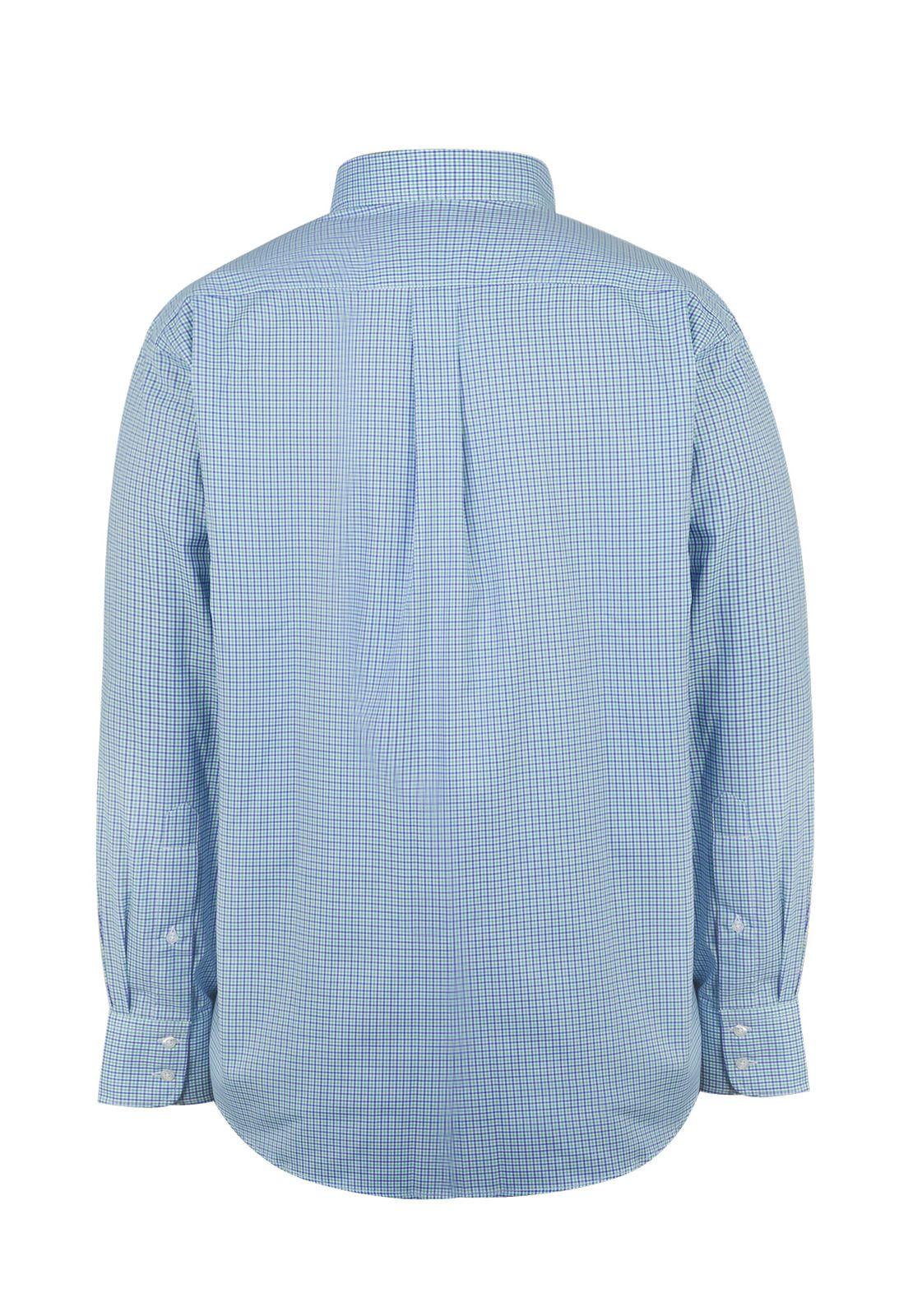 Camisa EasyIron Hombre Cuello Button-Down Azul-3