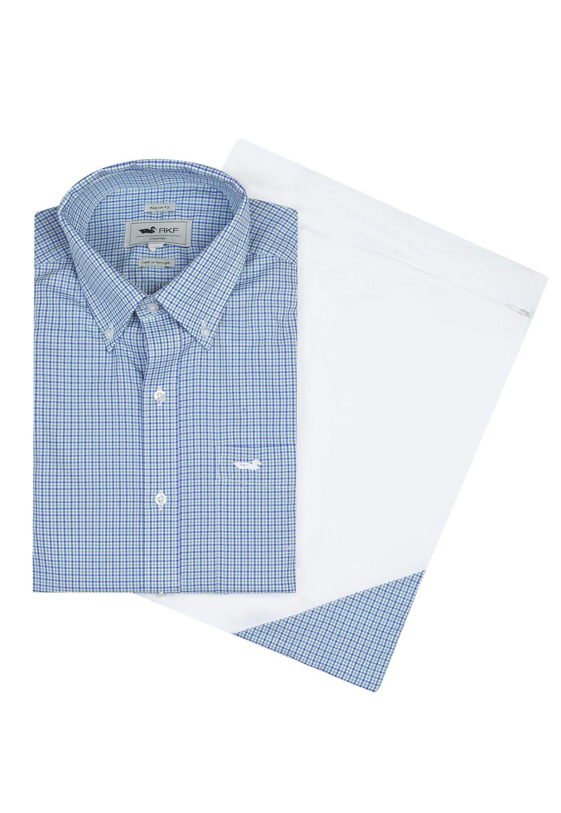 Camisa EasyIron Hombre Cuello Button-Down Azul-5