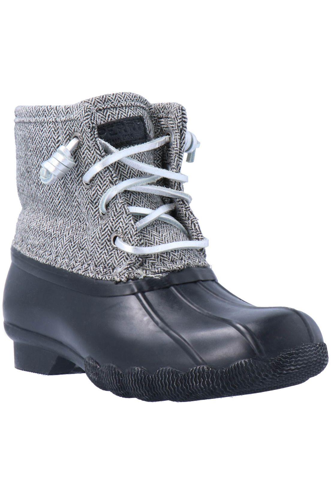 Bota Saltwater Boot Negro Niño Sperry-0
