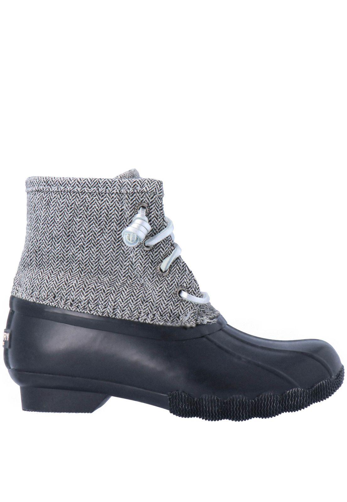 Bota Saltwater Boot Negro Niño Sperry-1
