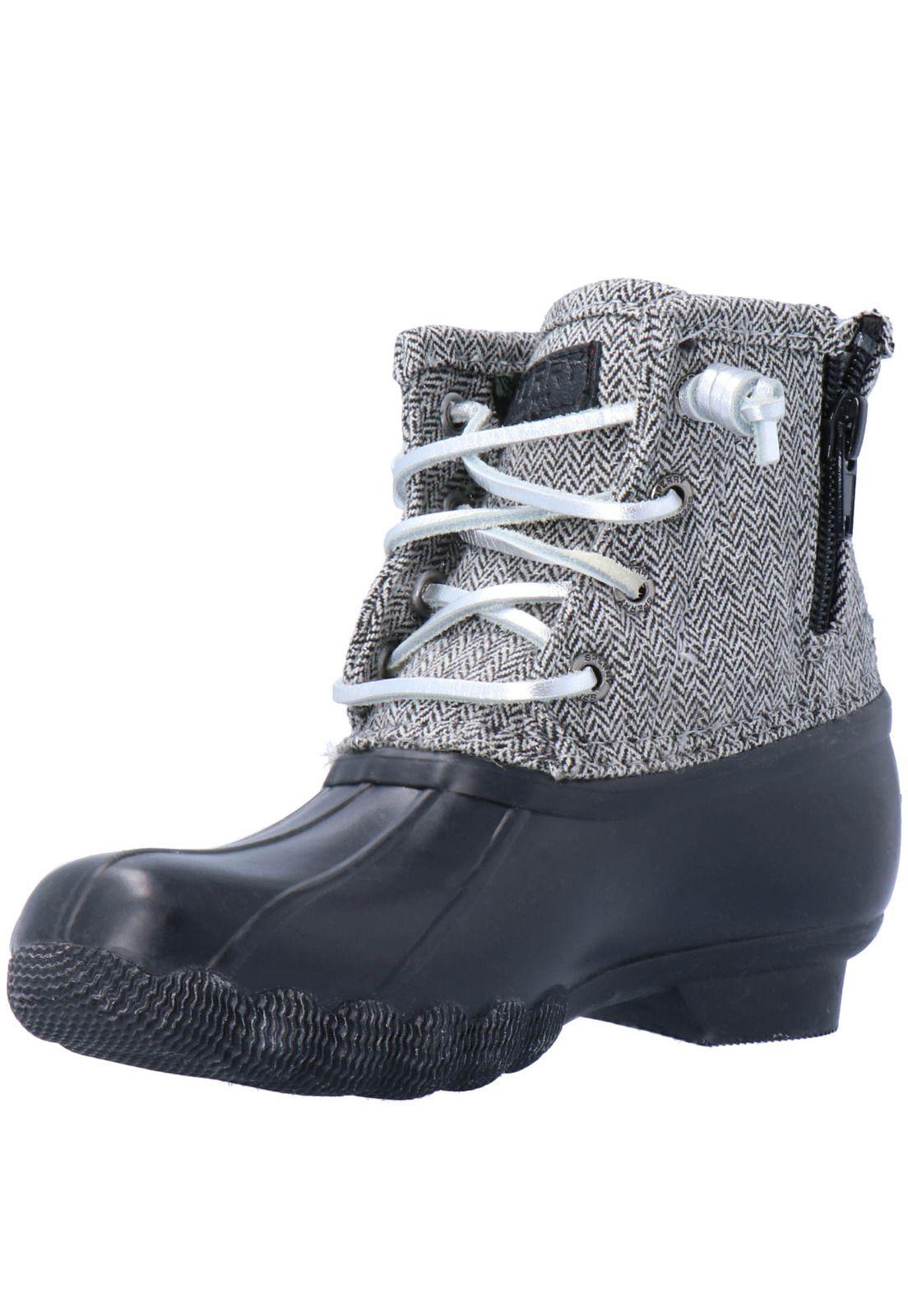 Bota Saltwater Boot Negro Niño Sperry-3