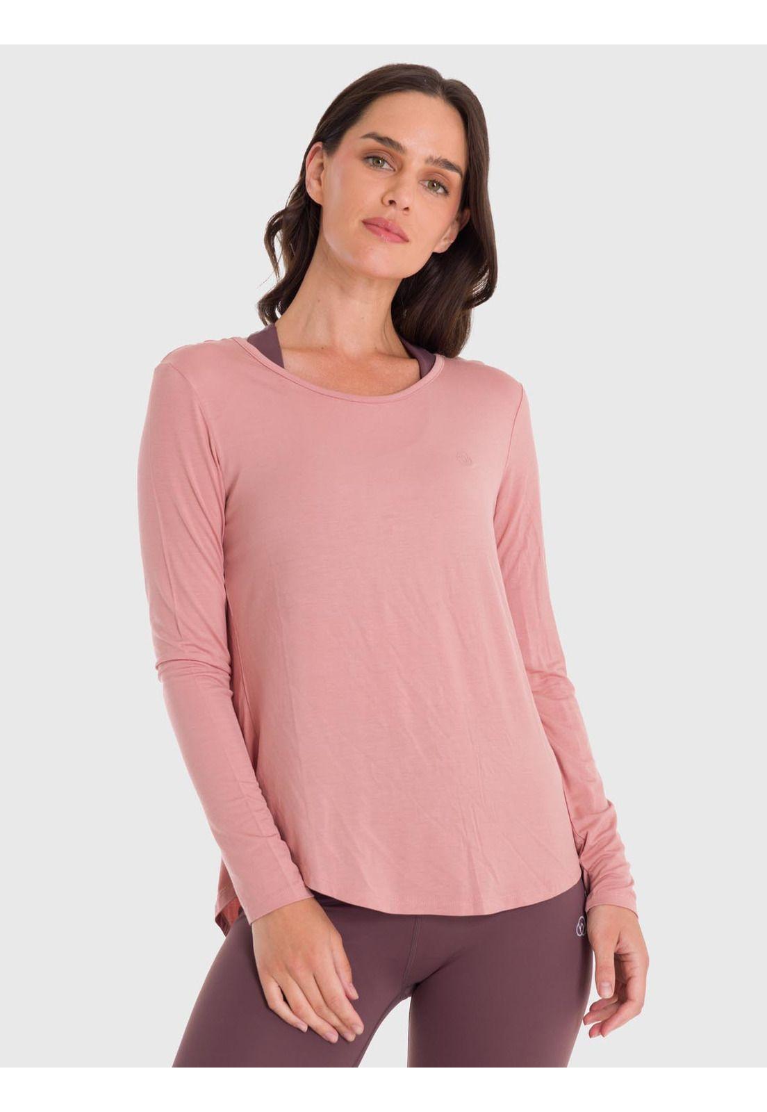 Polera Mujer Modal Round Neck Rosada-0