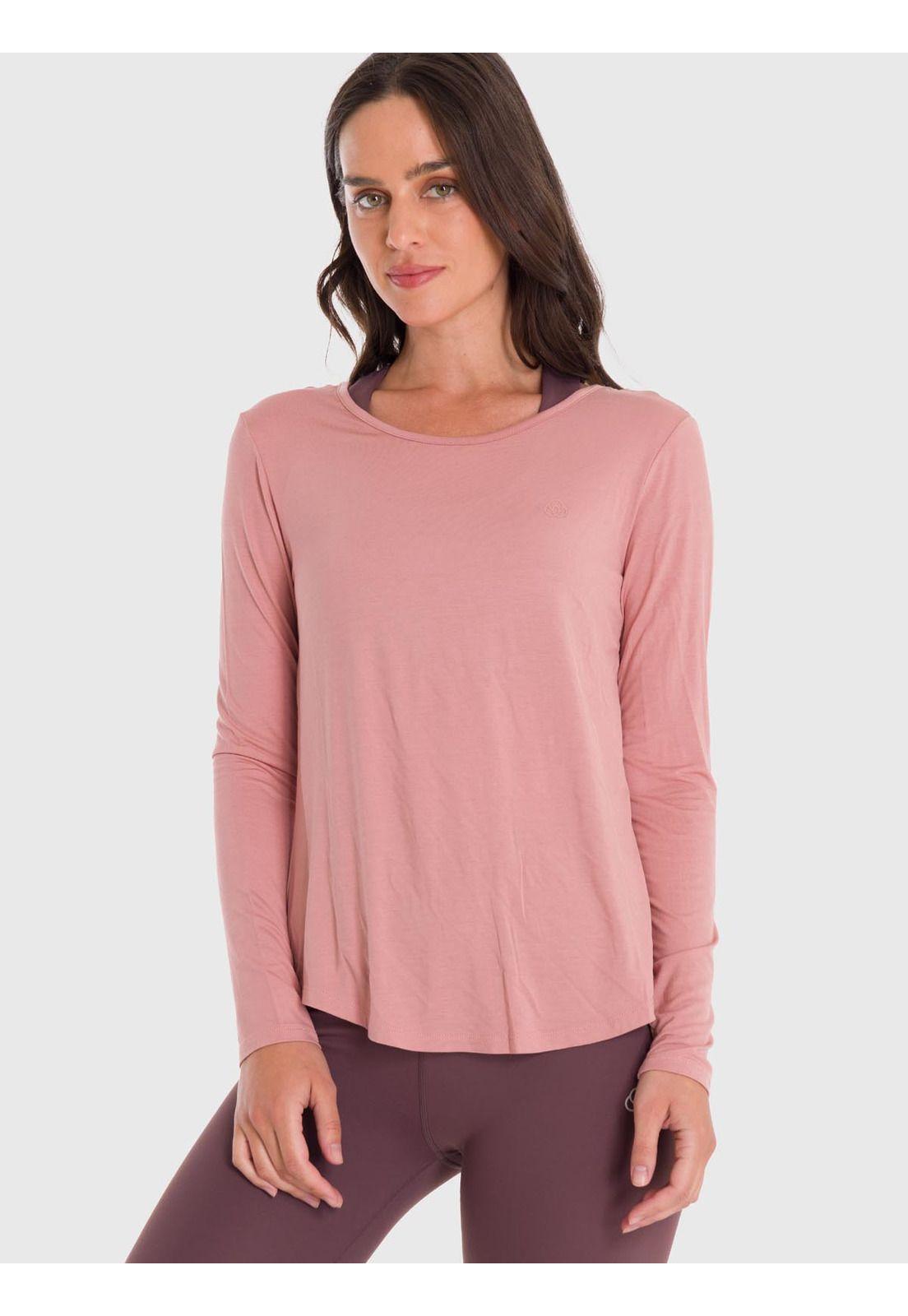 Polera Mujer Modal Round Neck Rosada-3