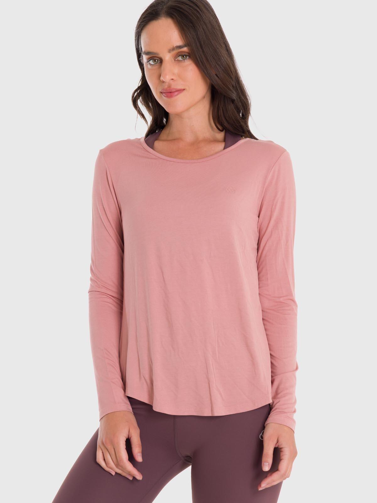Polera Mujer Modal Round Neck Rosada-3