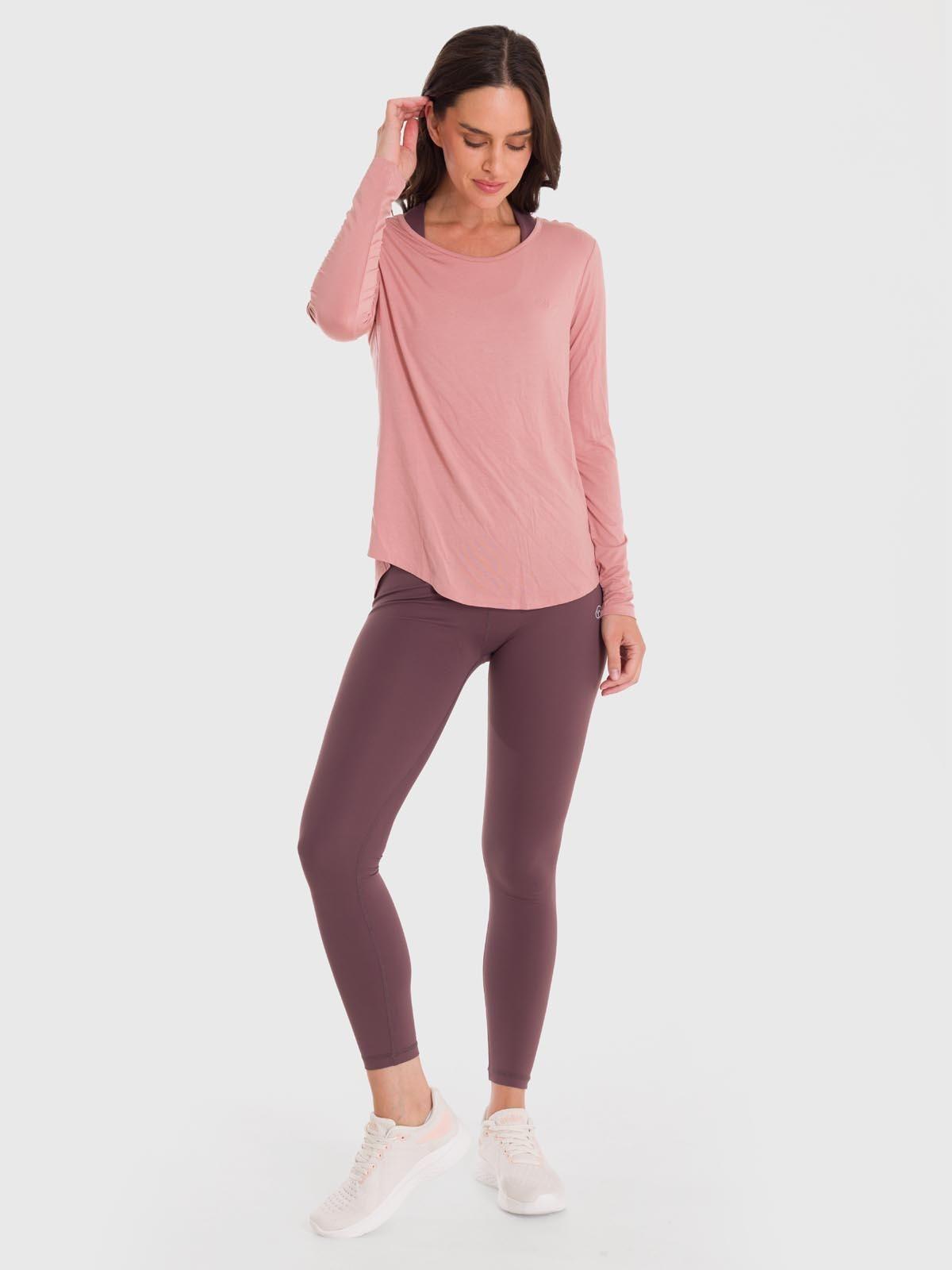 Polera Mujer Modal Round Neck Rosada-5
