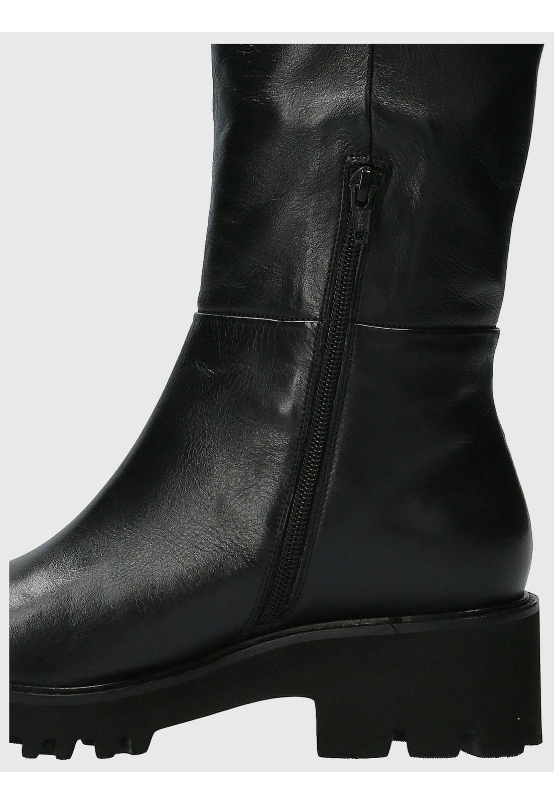 Bota Cuero Mujer Blissful Negro-7