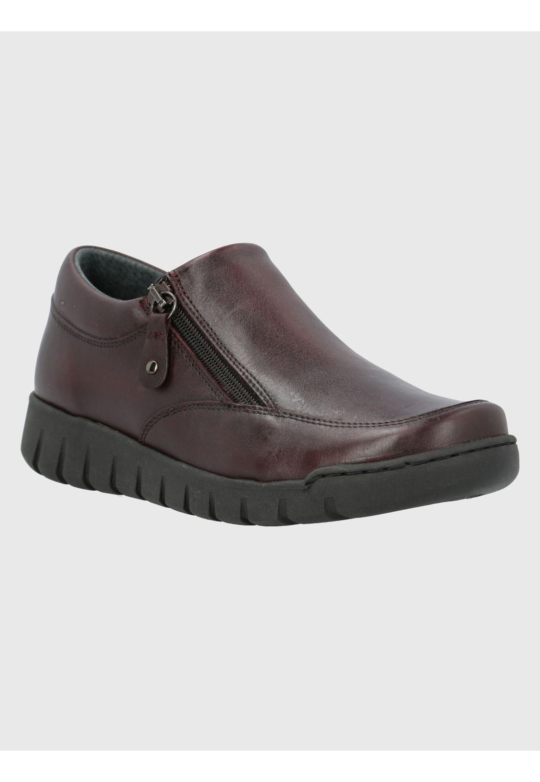 Zapato Cuero Mujer Henry Burdeo-0