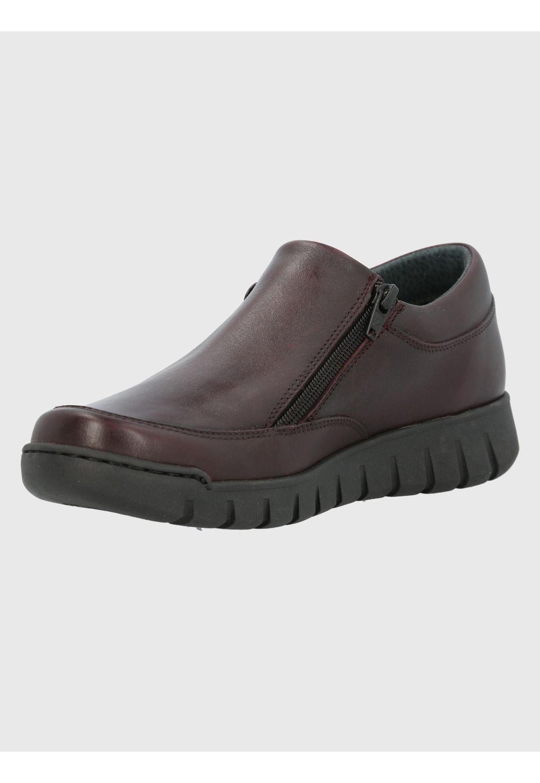 Zapato Cuero Mujer Henry Burdeo-4