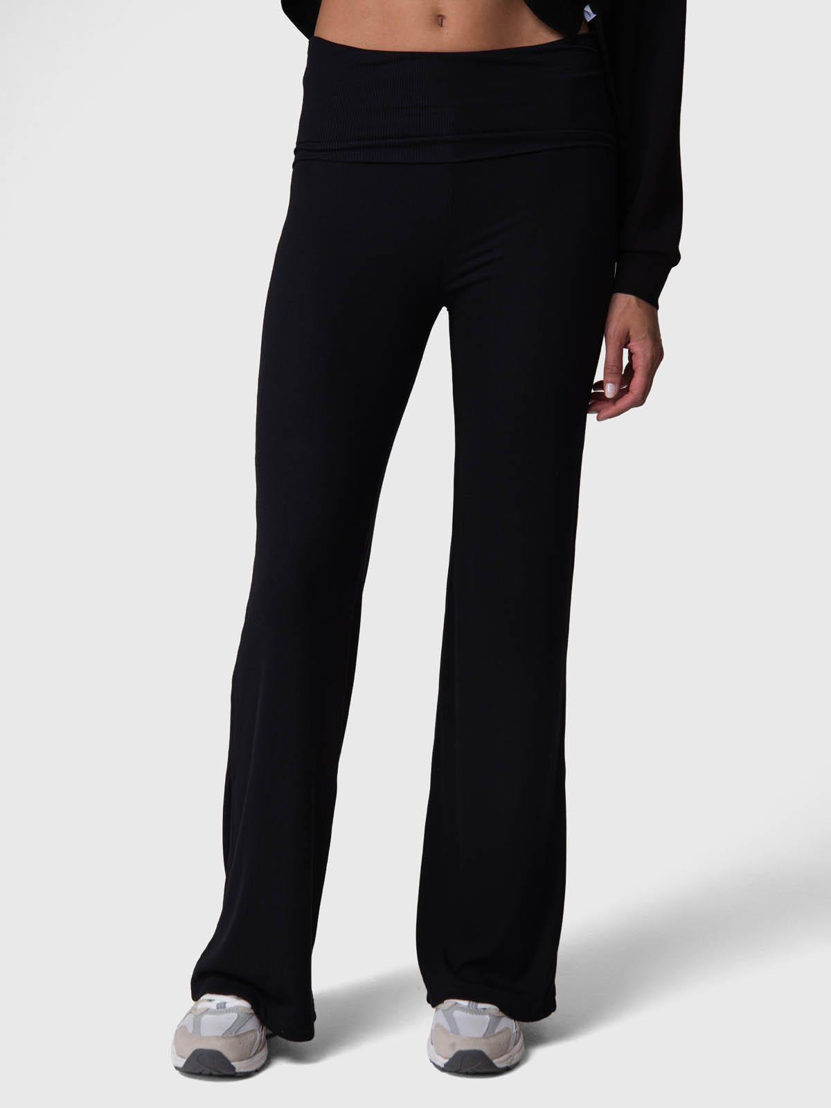 Pantalón Modal Rib Negro-0