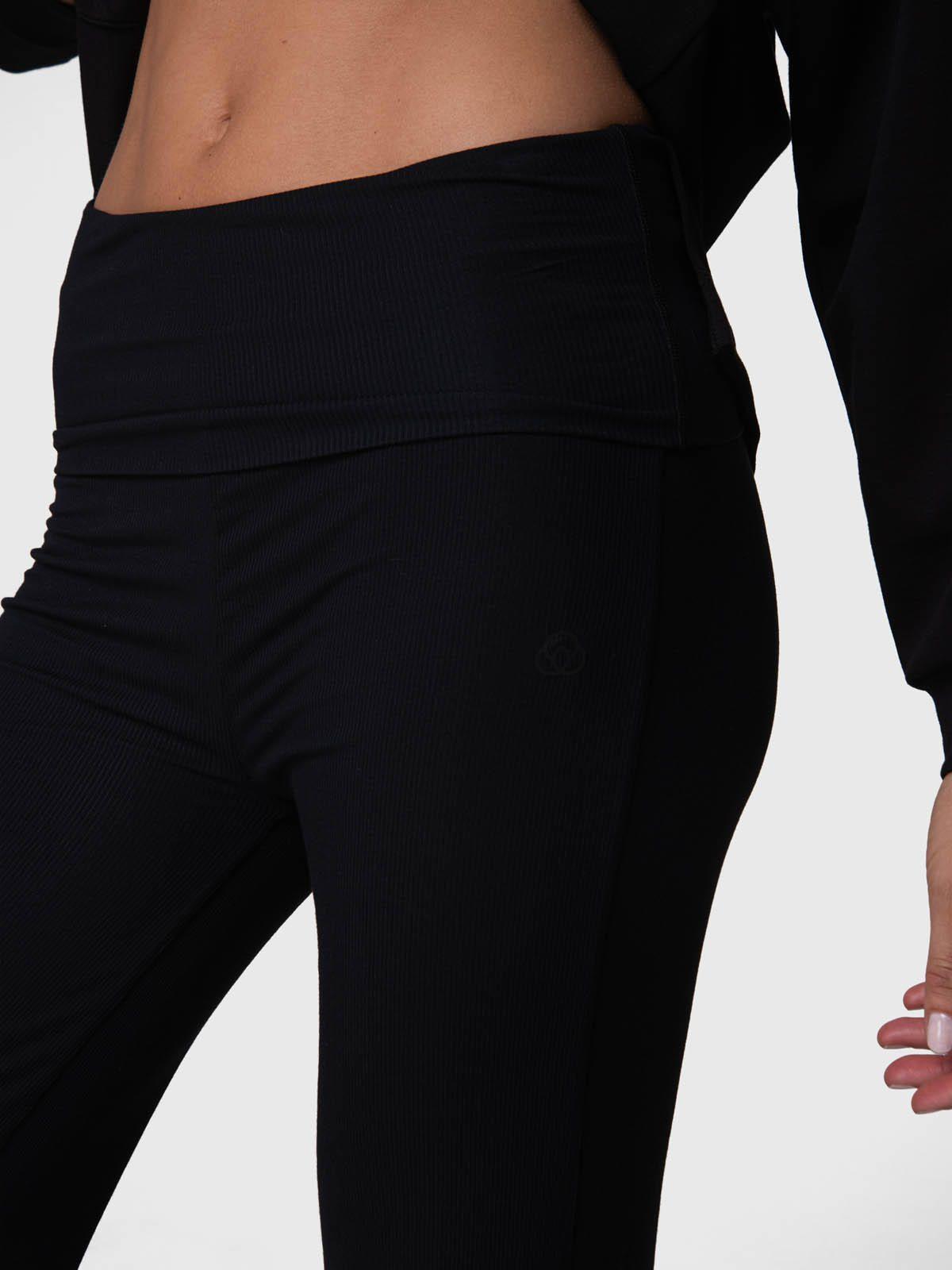 Pantalón Modal Rib Negro-3