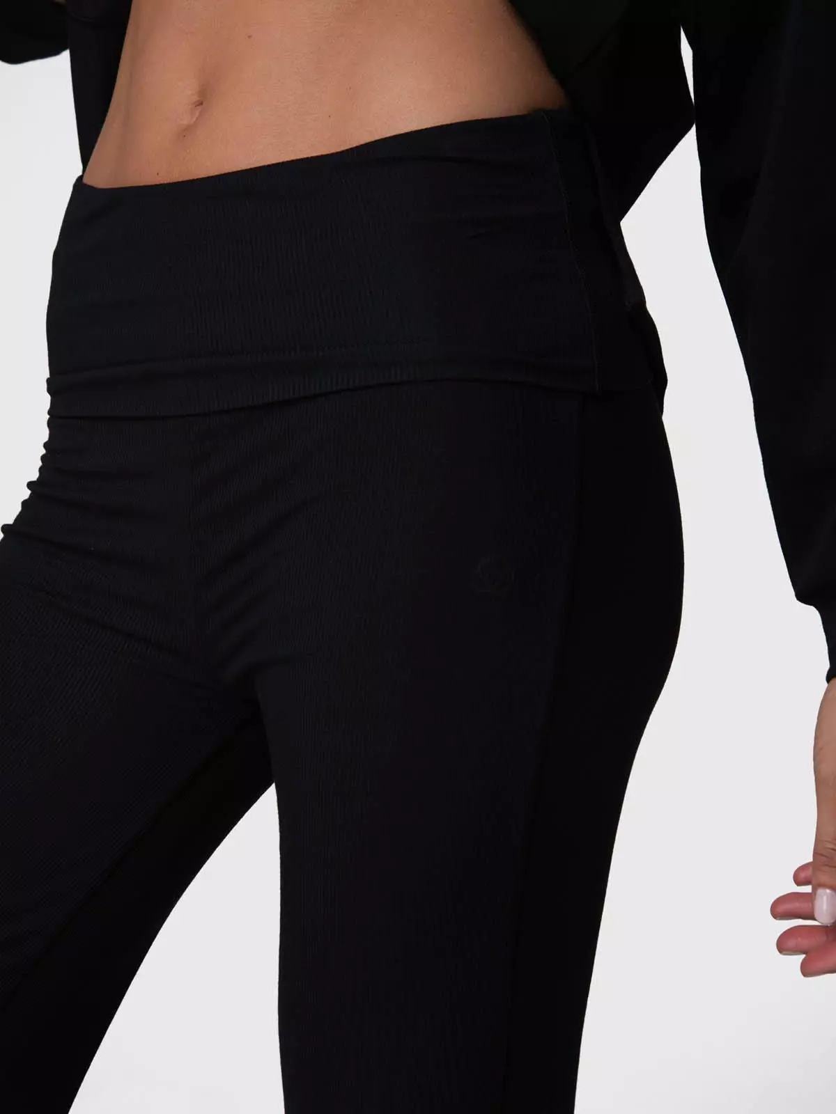 Pantalón Modal Rib Negro-3