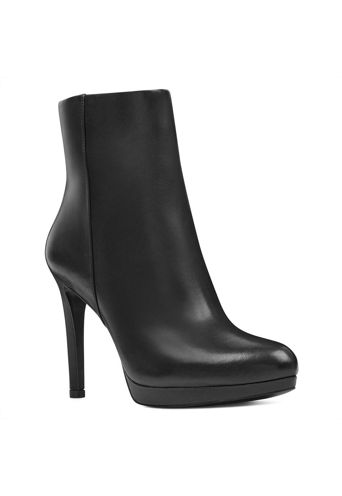 Botín Cuero Quanette Negro Mujer-0