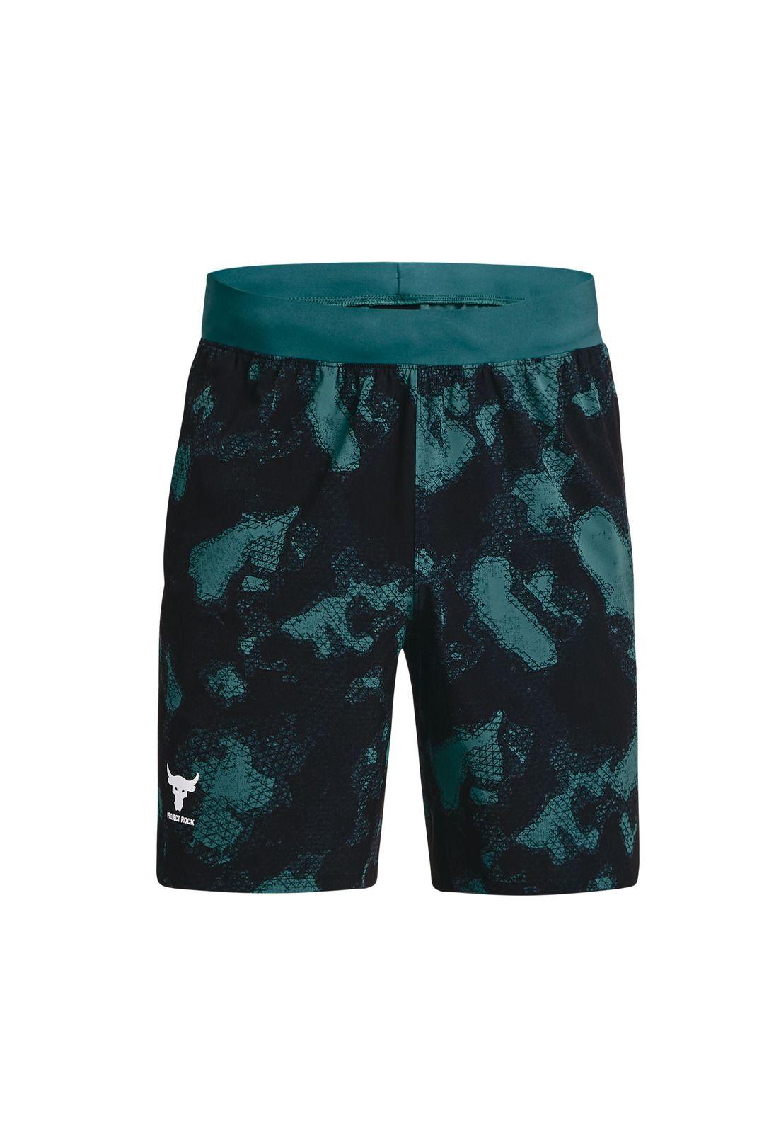 Short Train Project Rock Printed Woven Negro Hombre-0