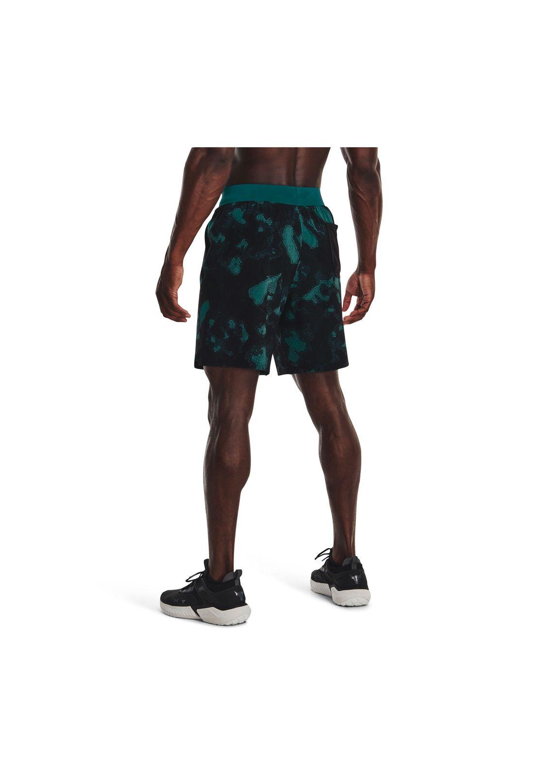 Short Train Project Rock Printed Woven Negro Hombre-4