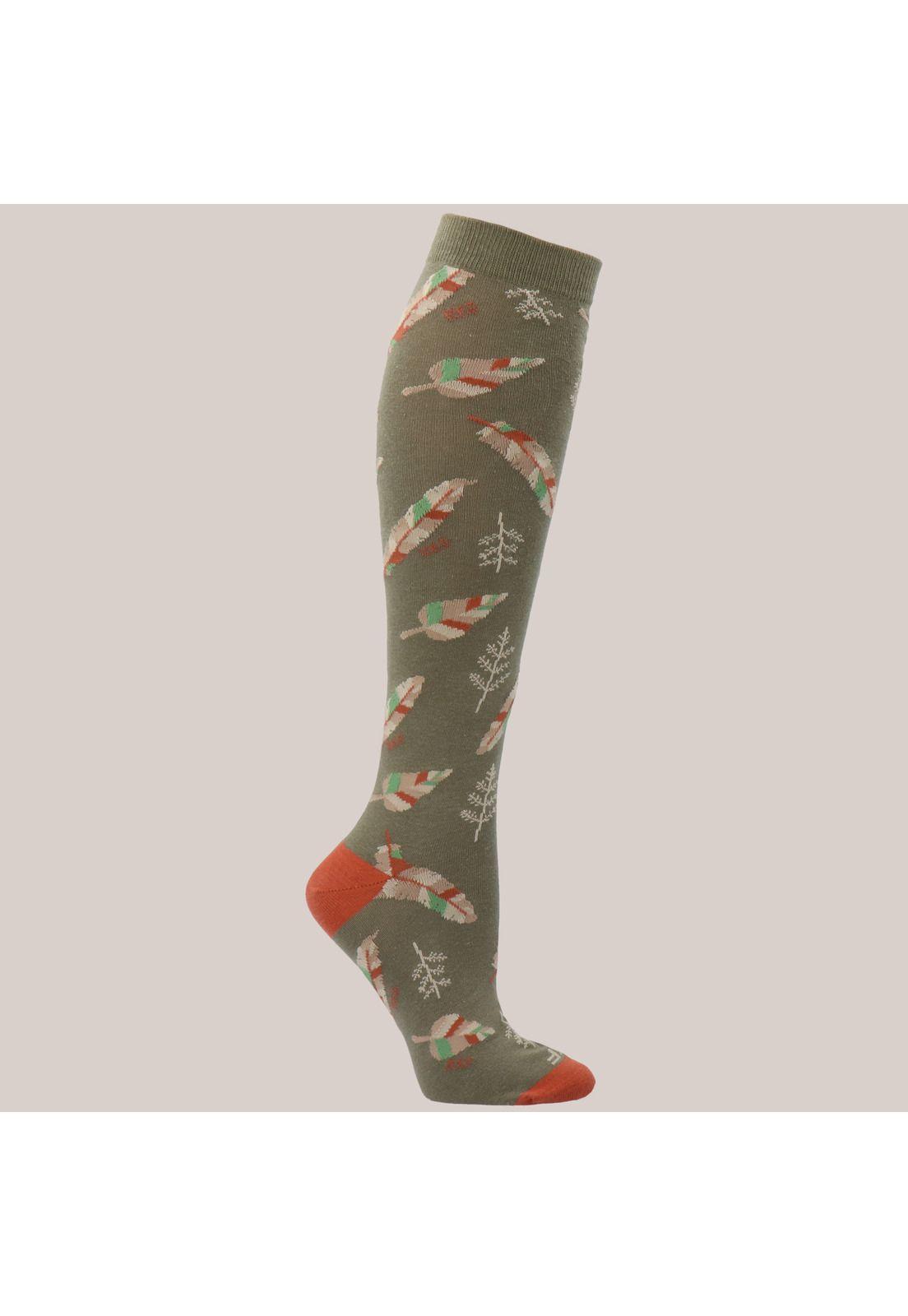 Calcetín Algodón W Kh Feath Verde-0