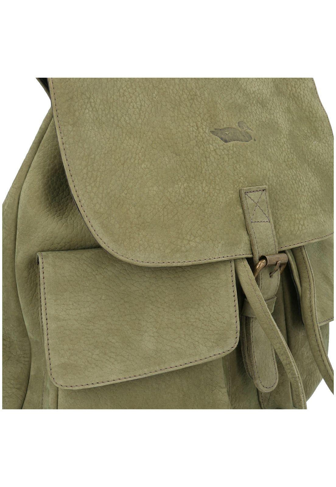 Mochila Cuero Mujer Rkf Backpack Verde-3