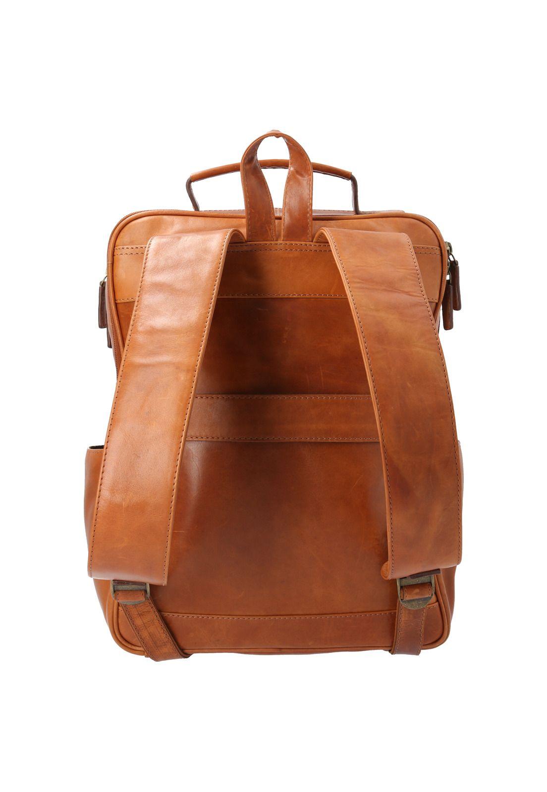 Mochila Cuero Hombre Om Ellis Back Café-2