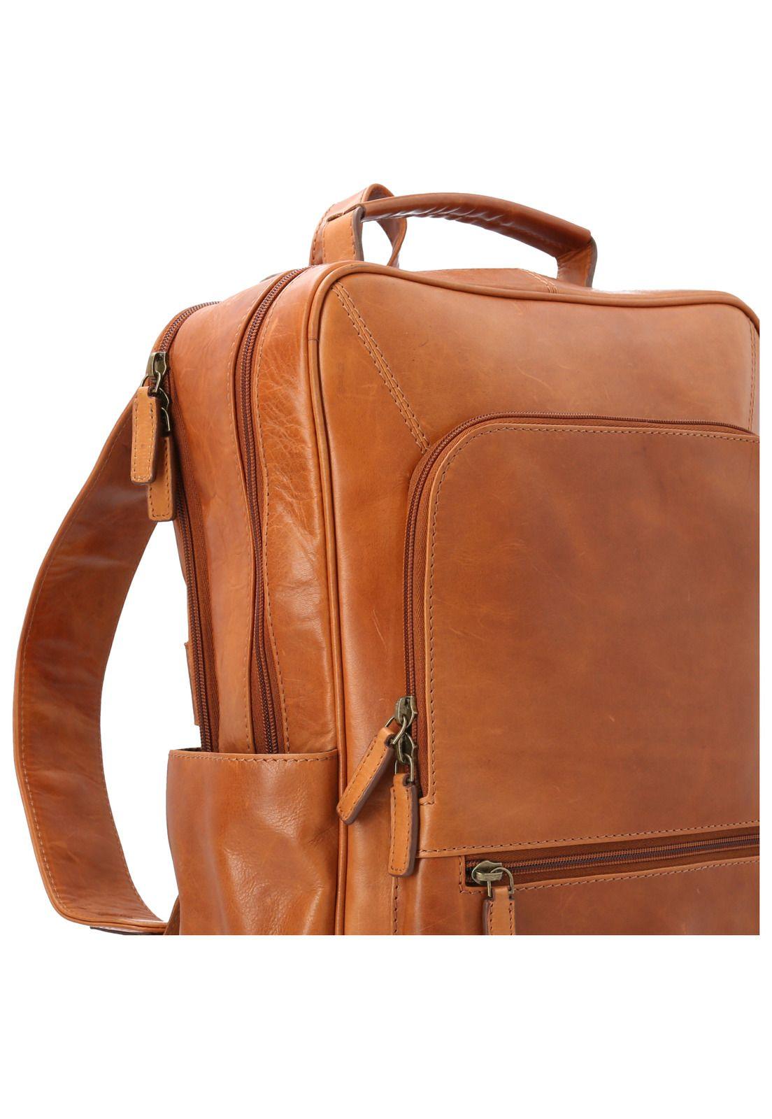 Mochila Cuero Hombre Om Ellis Back Café-5